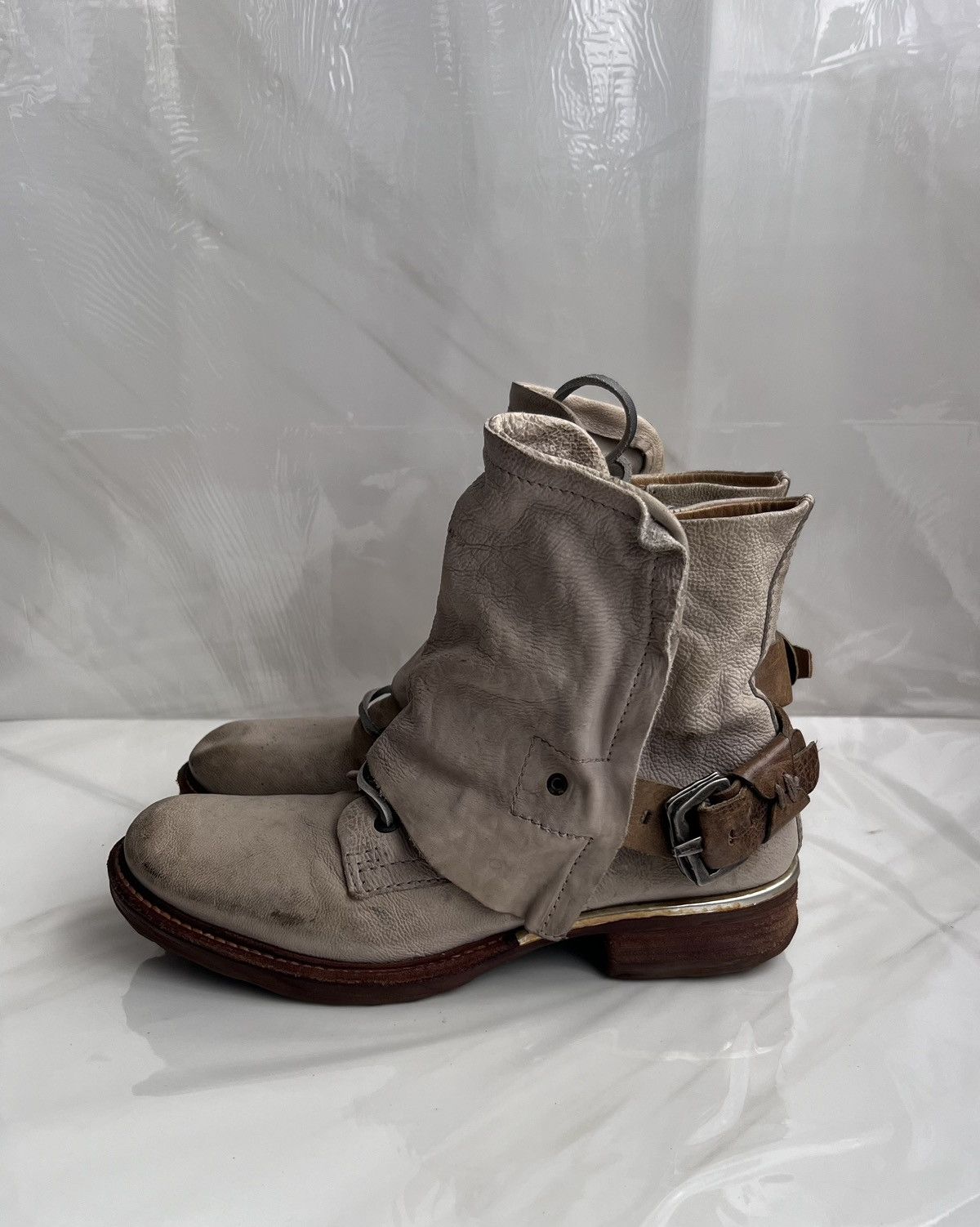 A.S.98 As 98 Airstep Zipper Boho Biker Gray distressed boot Size US 8 / IT 38 - 4 Thumbnail