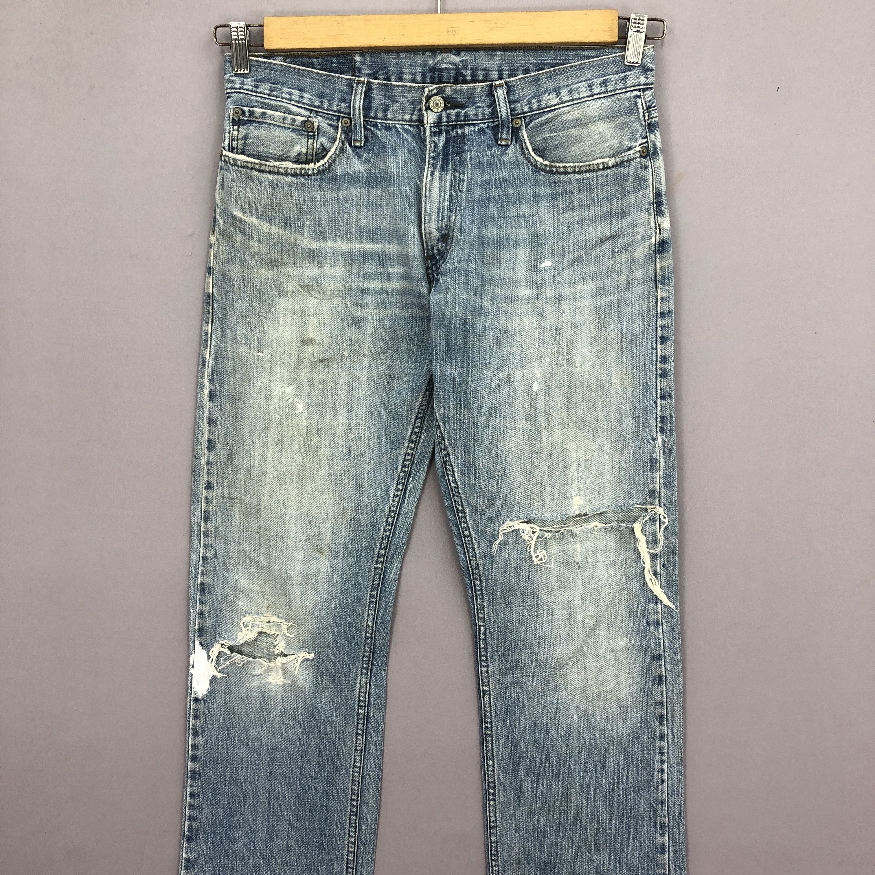 Levi's Vintage Levis Distressed Jeans Levi's Ripped Denim BS47149 Size US 32 / EU 48 - 3 Thumbnail