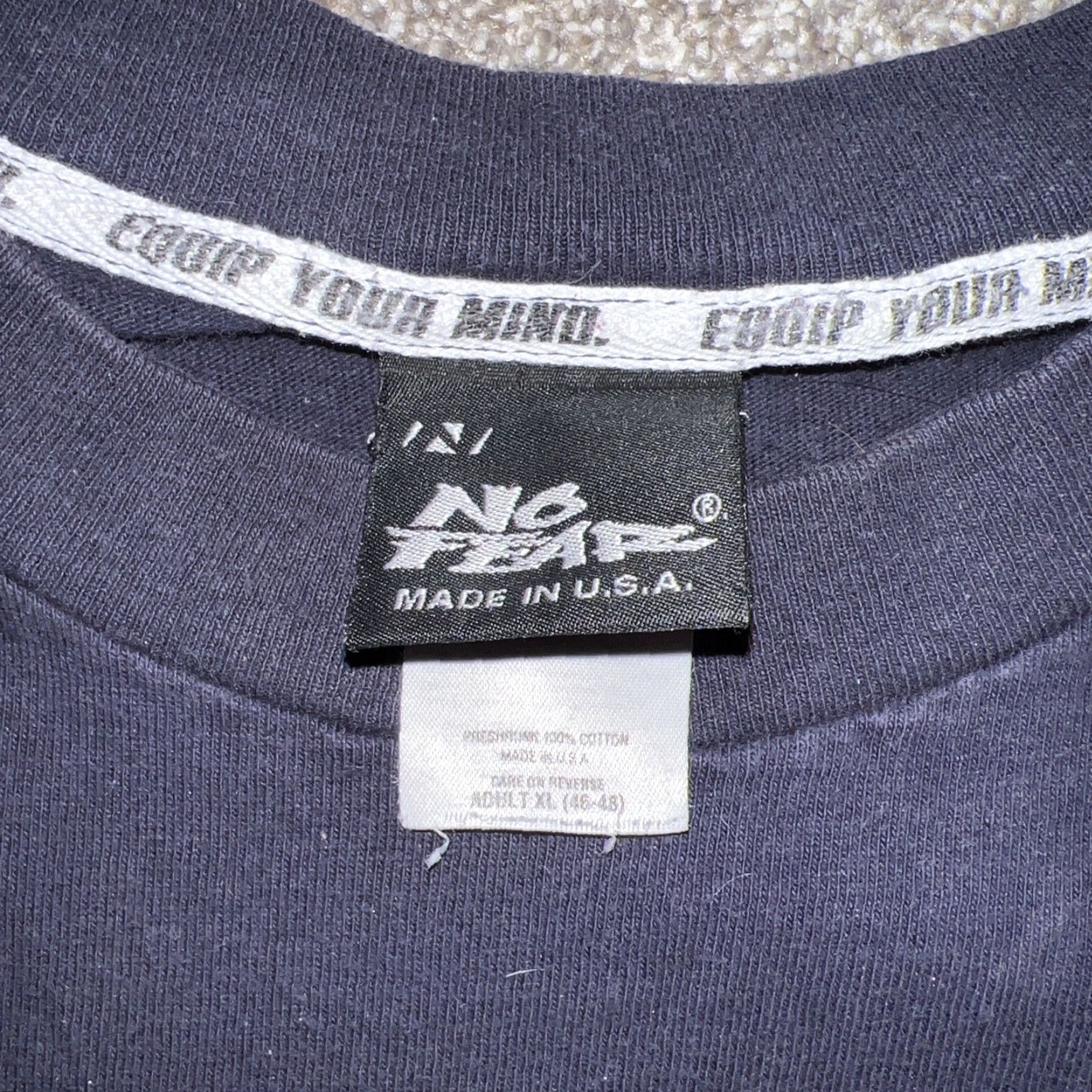 No Fear VINTAGE No Fear T-Shirt Gray Embroidered USA Mens XL Size US XL / EU 56 / 4 - 3 Thumbnail