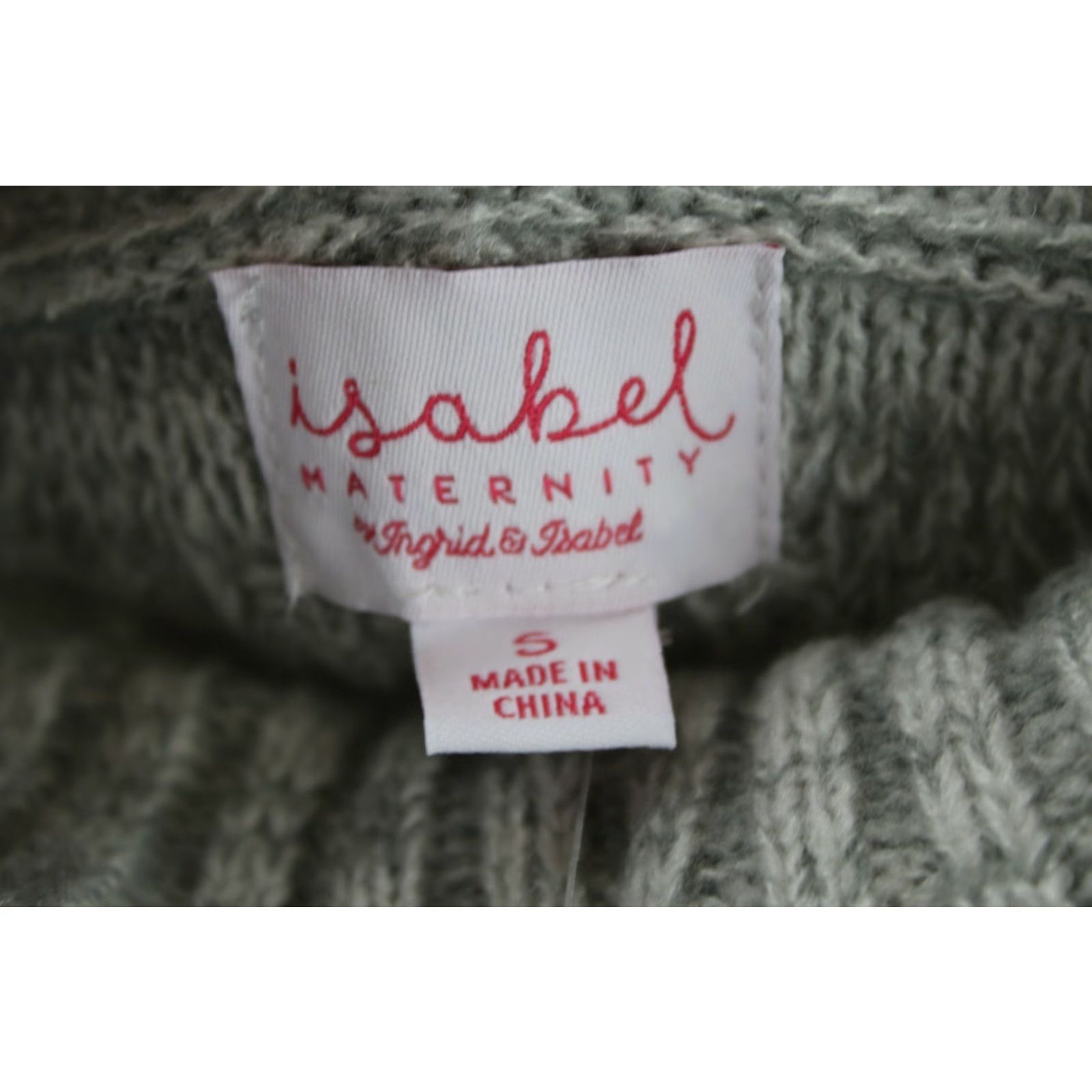 Vintage Isabel Maternity Womens Gray Cowl Neck Cable Knit Tunic Pullover Sweater Size S Size S / US 4 / IT 40 - 7 Thumbnail