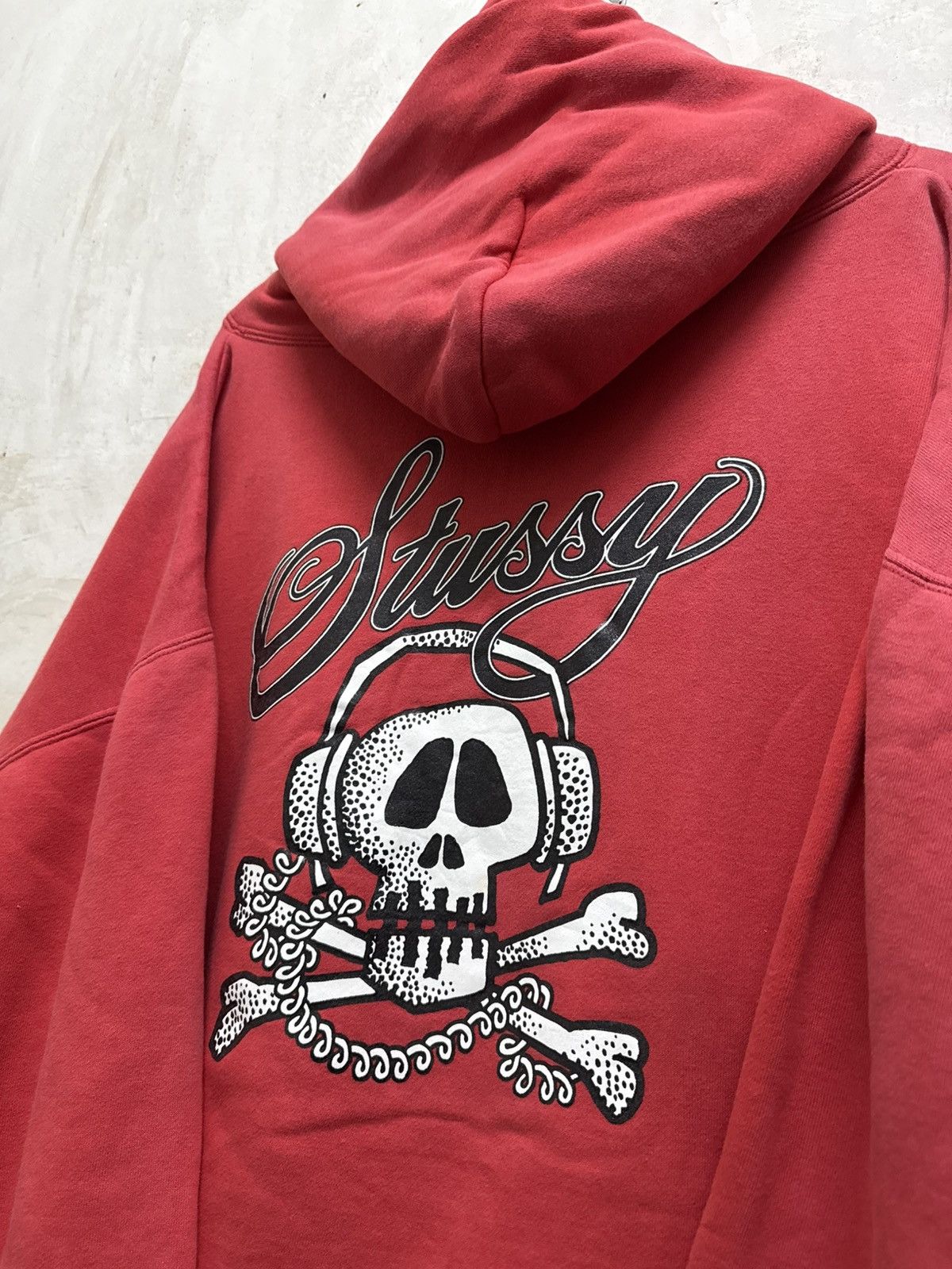 Stussy Early 2000s Stussy Skull Headphones Baggy Hoodie Size US XXL / EU 58 / 5 - 2 Thumbnail