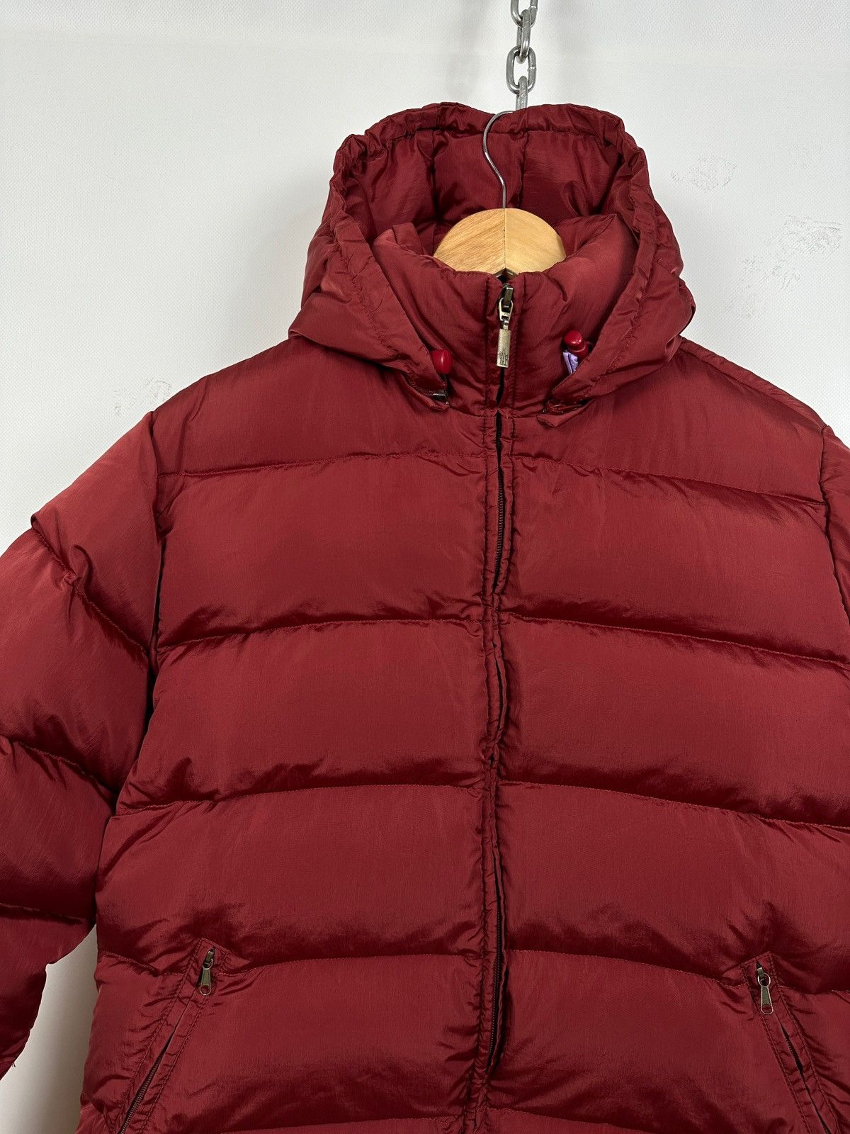 Moncler Vintage Moncler Nylon/Down Burgundy Puffer Jacket Size US L / EU 52-54 / 3 - 11 Thumbnail