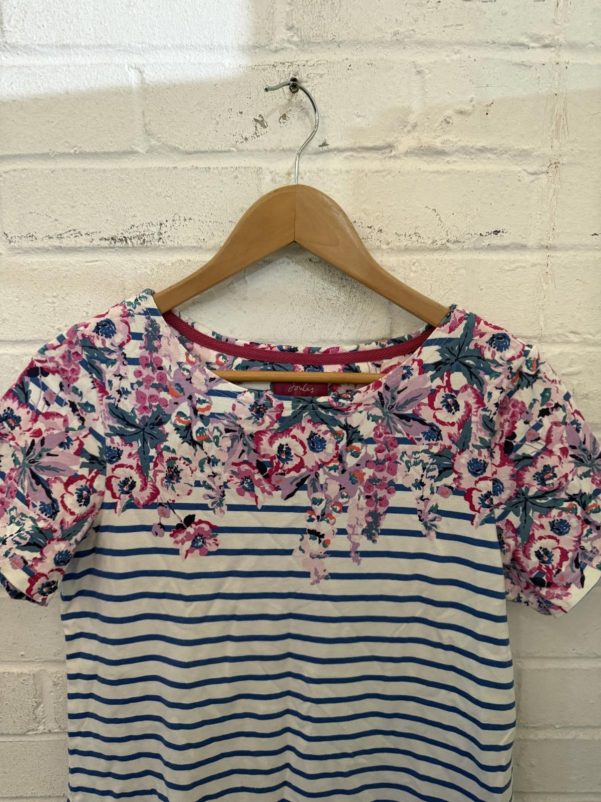 Unknown London Floral and Striped Short Sleeve Dress Size M / US 6-8 / IT 42-44 - 2 Thumbnail