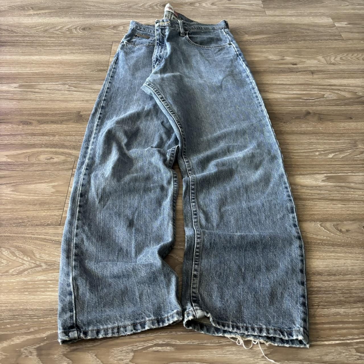 Vintage Crazy Vintage Y2K/2000s Grunge Dark Wash Essential Denim Jeans! 35x30 Size US 35 - 3 Thumbnail