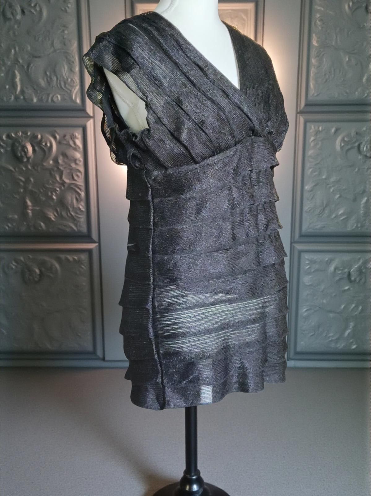 Other Max Edition Black Tiered Ruffle Blouse Size Large Size L / US 10 / IT 46 - 4 Thumbnail