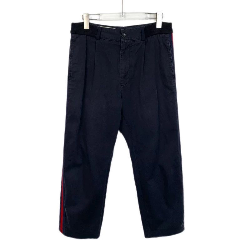 Gucci Gucci Dark blue side stripe cotton casual trousers 2502-Nex Size US 30 / EU 46 - 1 Thumbnail