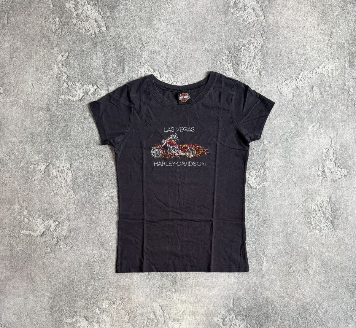 Harley Davidson Harlay Davidson 2008 L/size Las Vegas rhinestones tee tshirt Size L / US 10 / IT 46 - 4 Thumbnail