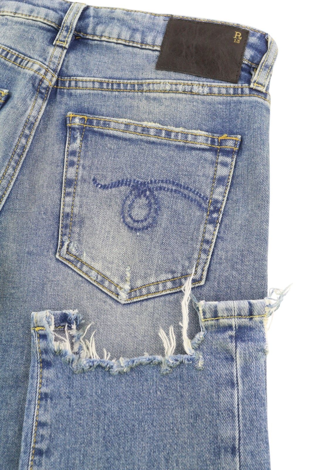 R13 BOY STRAIGHT 25 Jasper Stretch Ankle Length Jeans 84432 Size 25" / US 0 / IT 36 - 6 Thumbnail