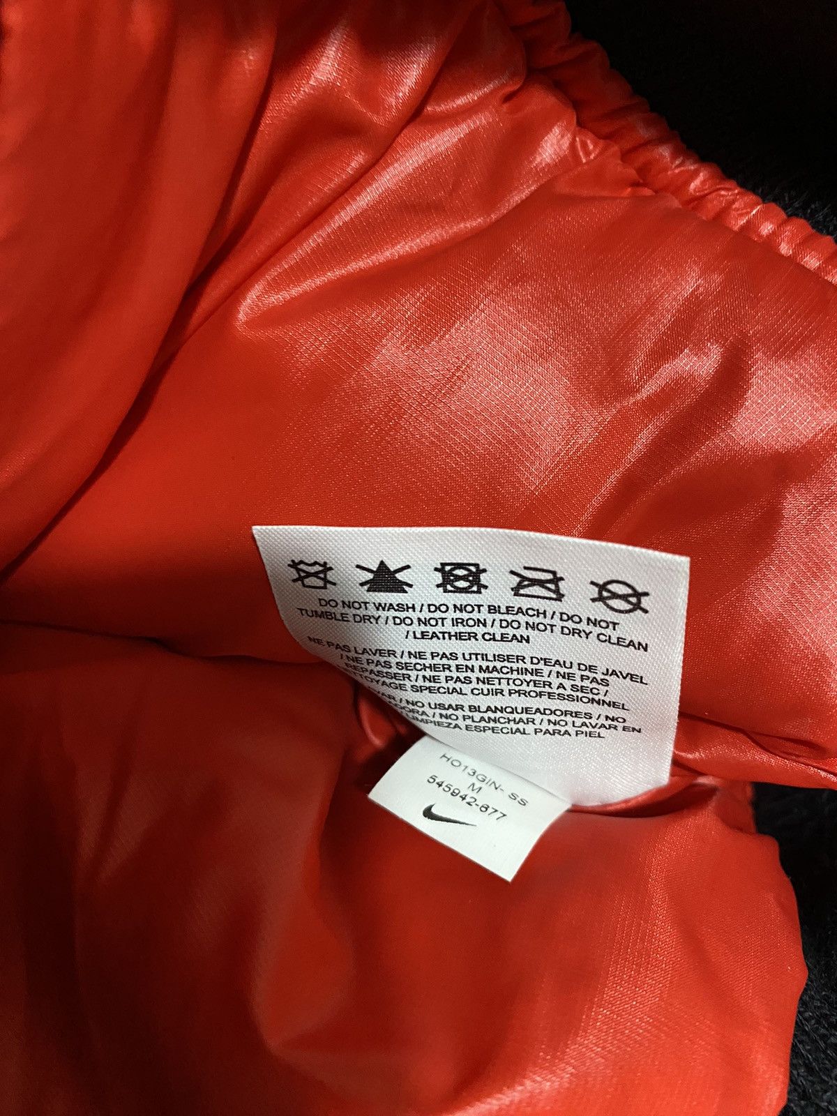 Nike Nike Destroyer Varsity Jacket M, red black, with leather Size US M / EU 48-50 / 2 - 10 Thumbnail