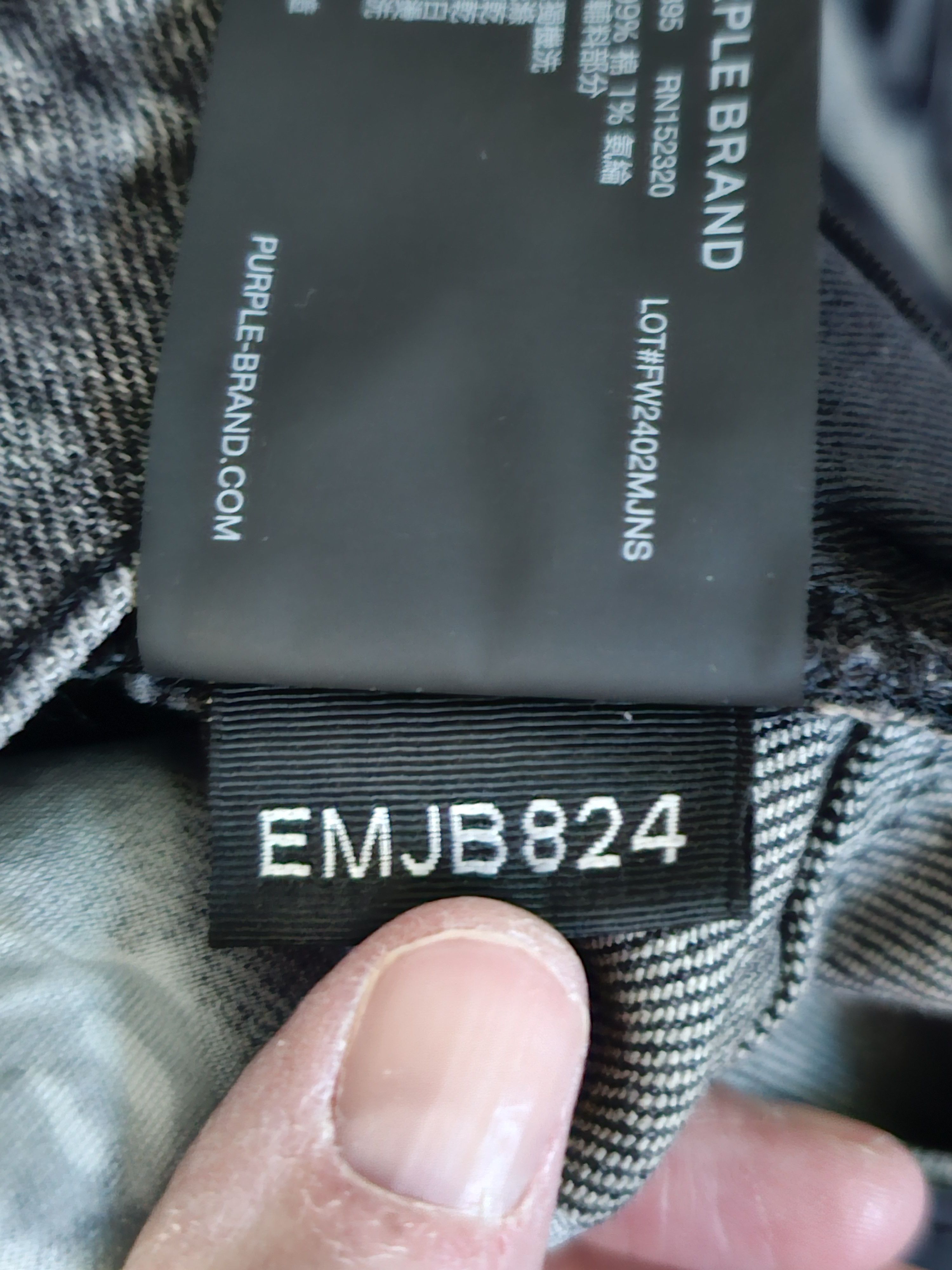 Purple Purple Brand Black Monogram Jeans Size US 33 - 18 Thumbnail