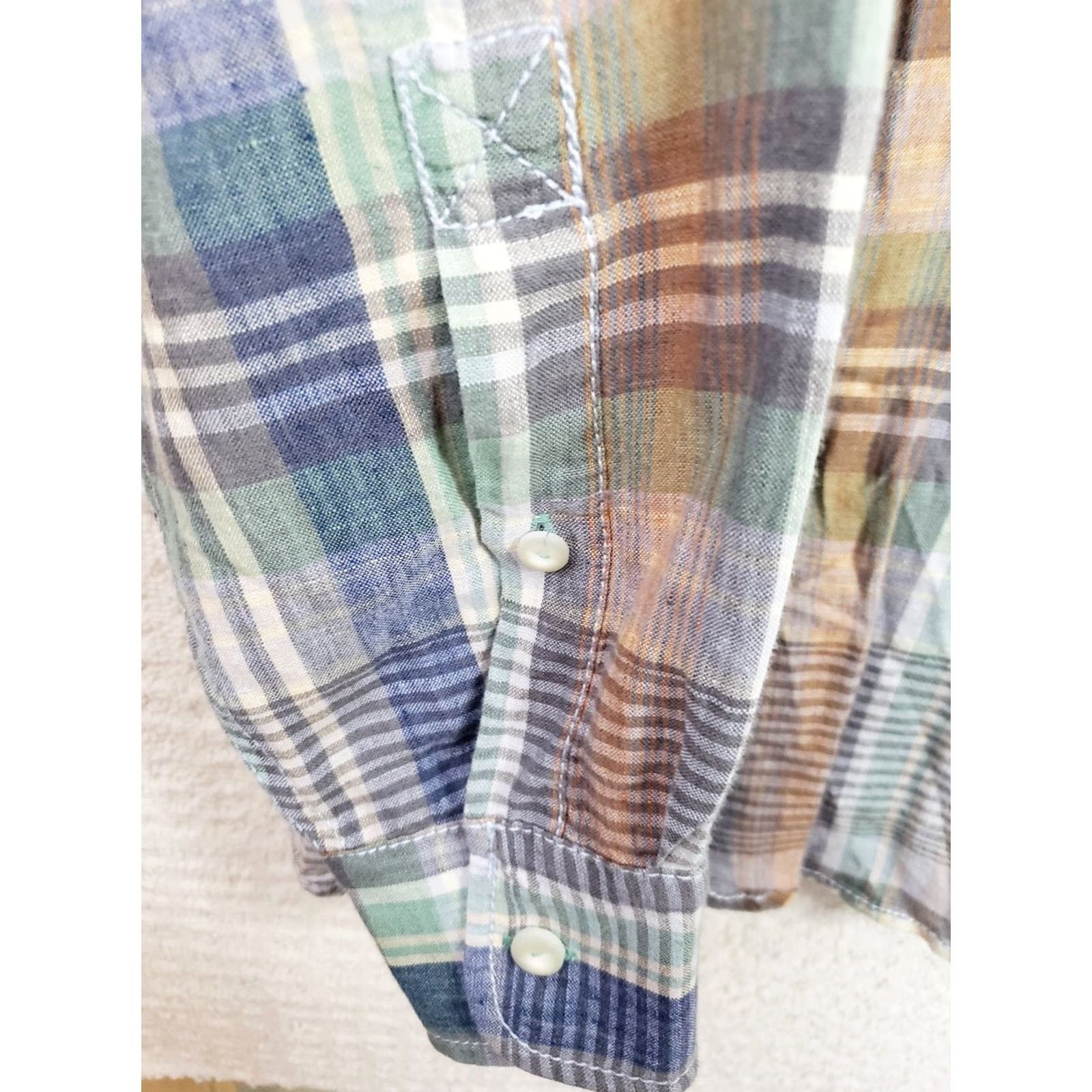 Tommy Bahama Tommy Bahama Shirt XL Colorful Plaid 100% Linen Long Sleeve Button-Up Men Size US XL / EU 56 / 4 - 5 Thumbnail