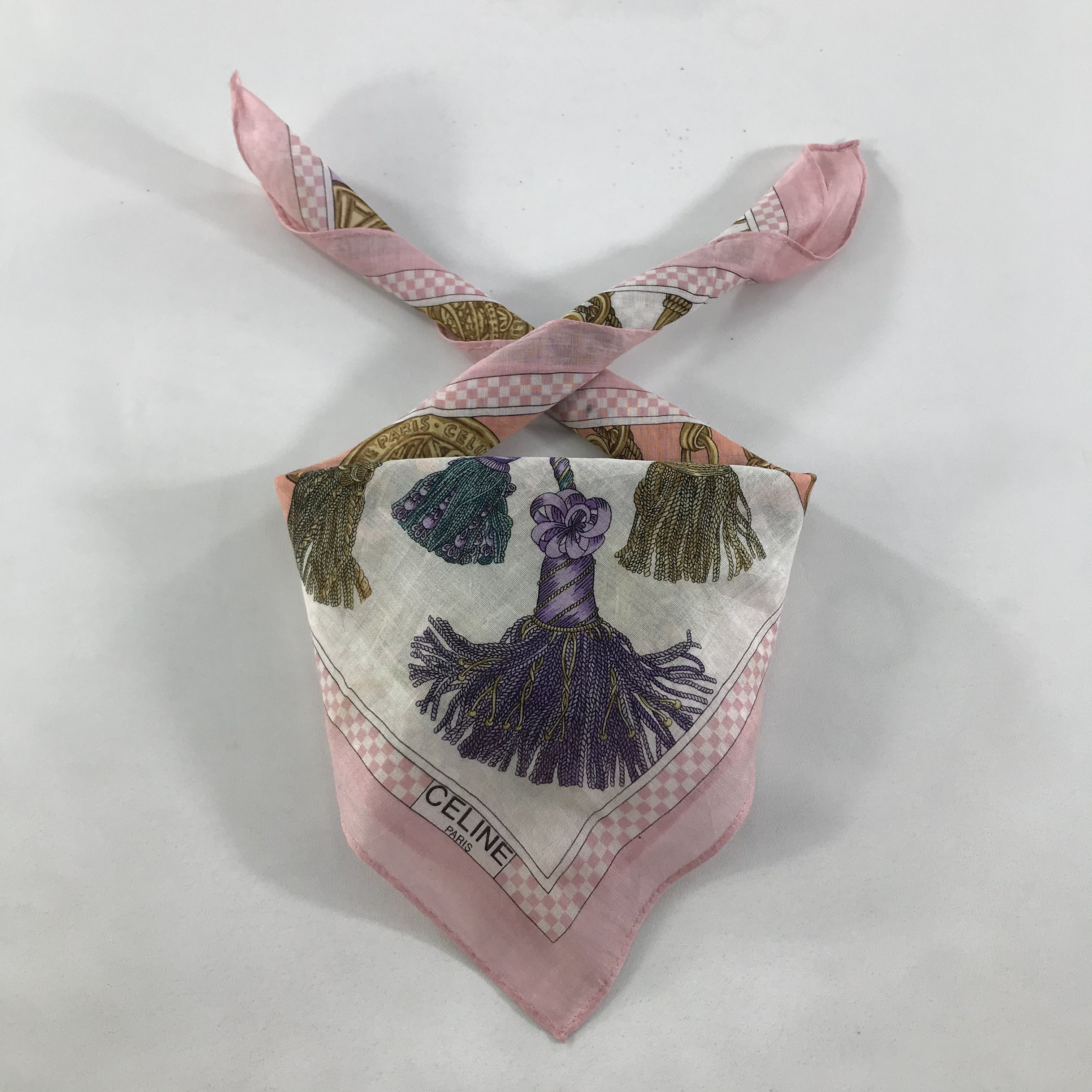 Celine × Vintage Celine Bandana / Handkerchief / Neckerchief - S1311 Size ONE SIZE - 3 Thumbnail
