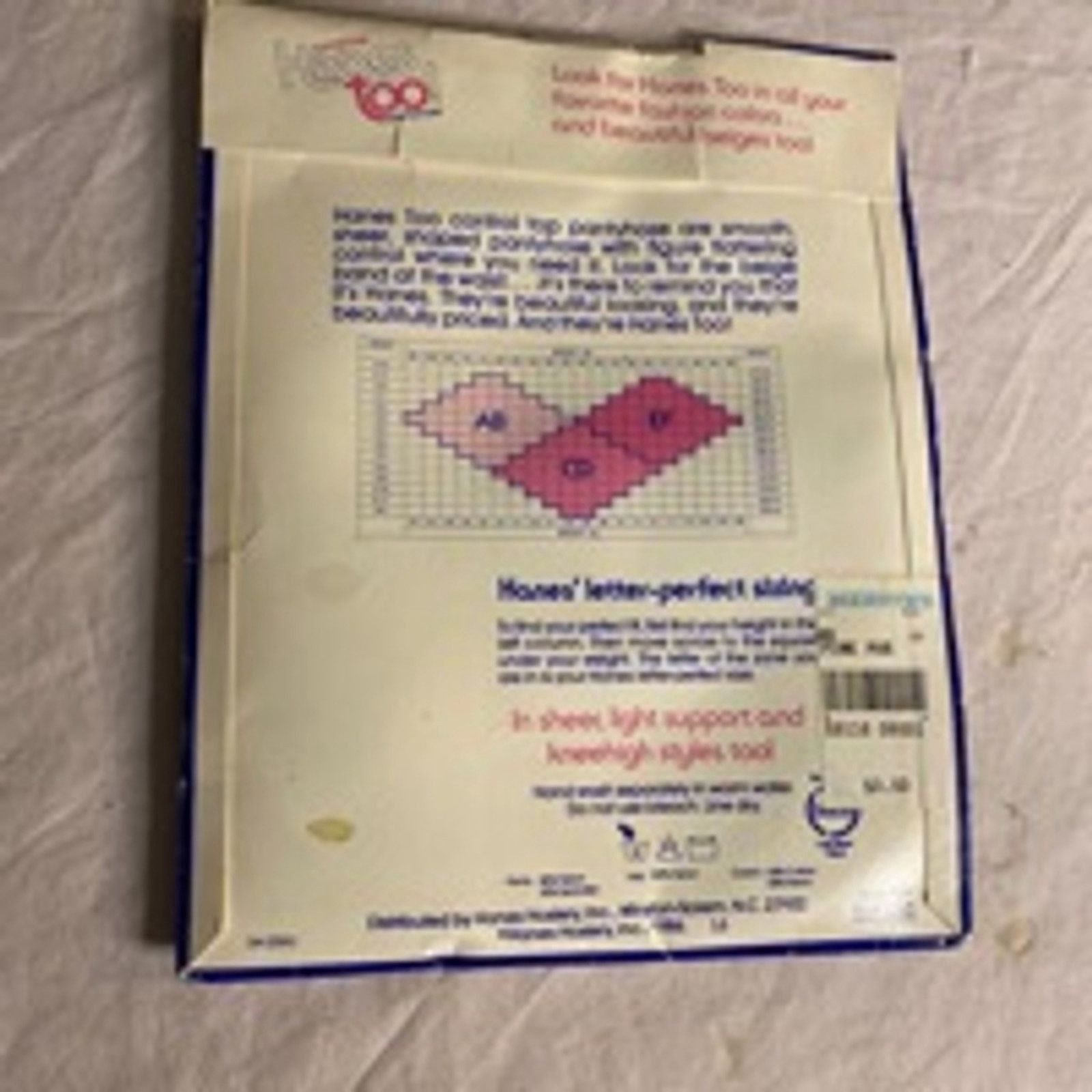 Hanes Vintage Hanes Too! Pink Parfait Pantyhose Control Top A-B Size ONE SIZE - 3 Thumbnail