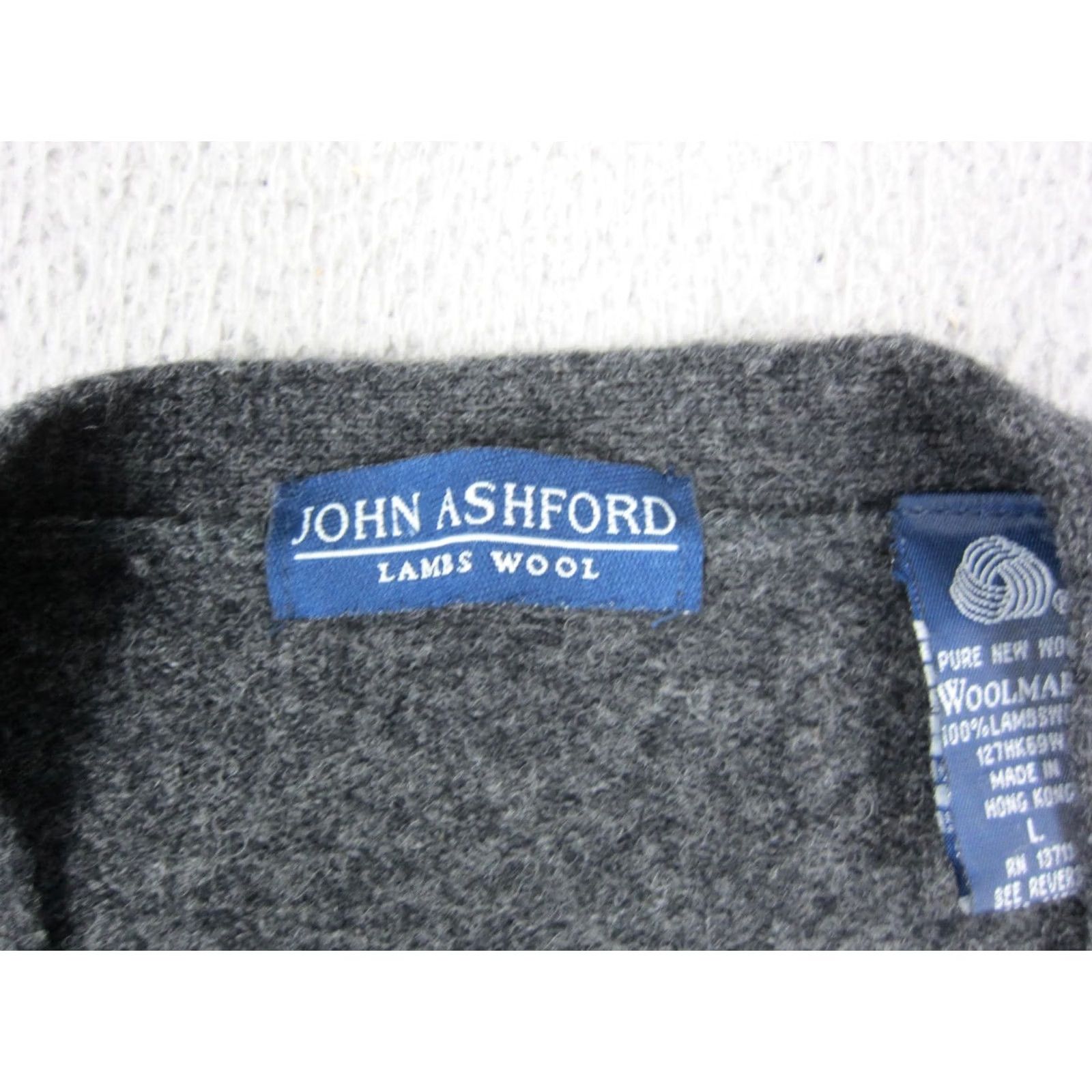 Vintage VINTAGE John Ashford Wool Cardigan Sweater Mens Large Gray 90s USA 80s Button V-Neck Knit Wool Cardigan Mens L Gray Size US L / EU 52-54 / 3 - 3 Thumbnail