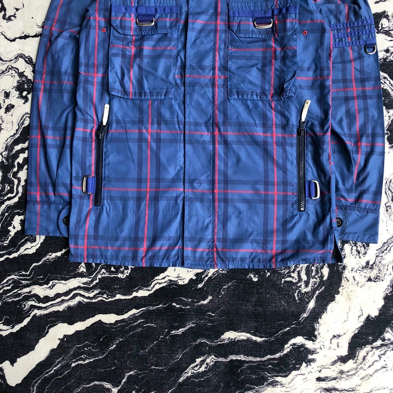 Adidas Adidas ObyO Blue Plaid Utility Jacket Size US S / EU 44-46 / 1 - 4 Thumbnail