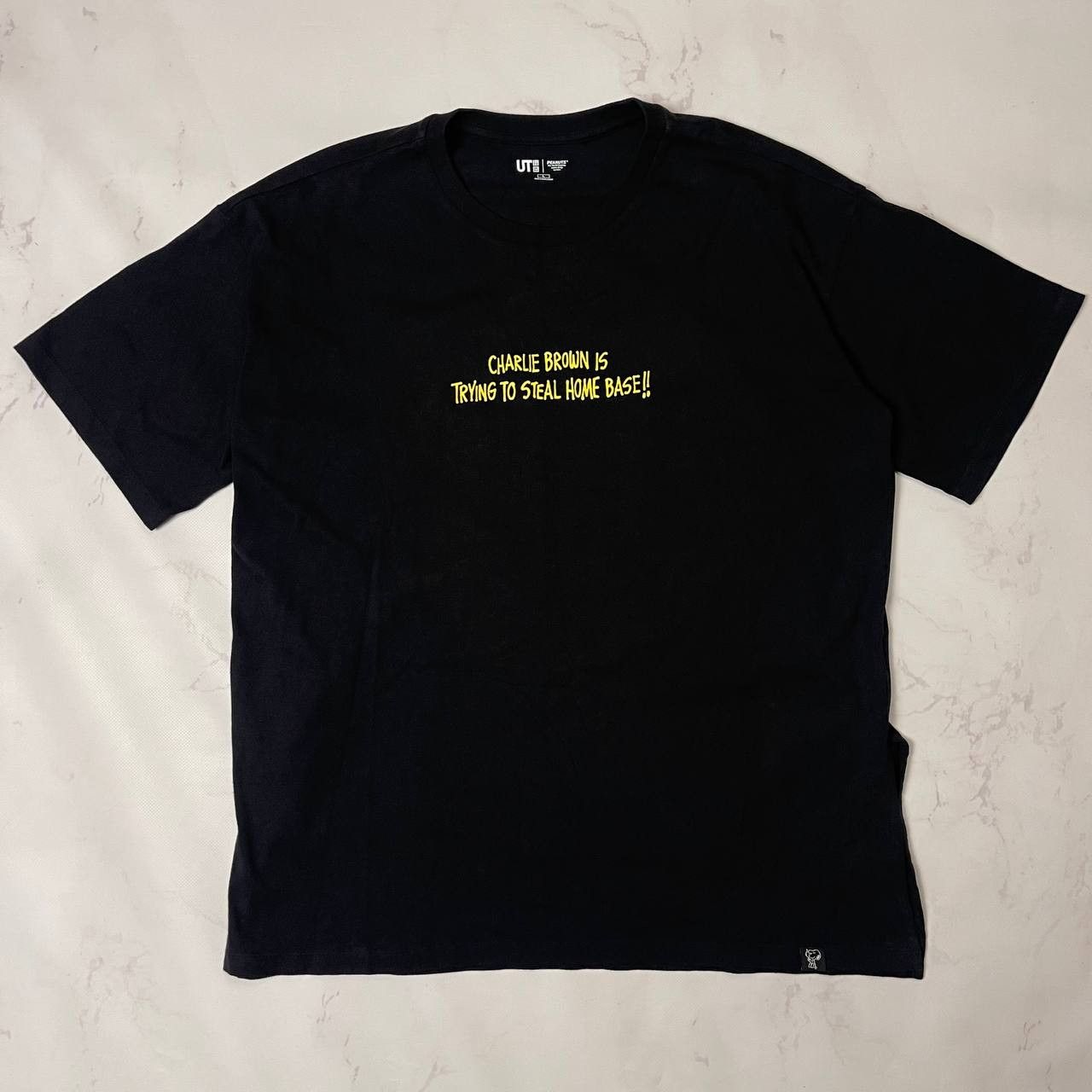 Vintage Vintage uniqlo t-shirt black basic print Size US L / EU 52-54 / 3 - 1 Thumbnail