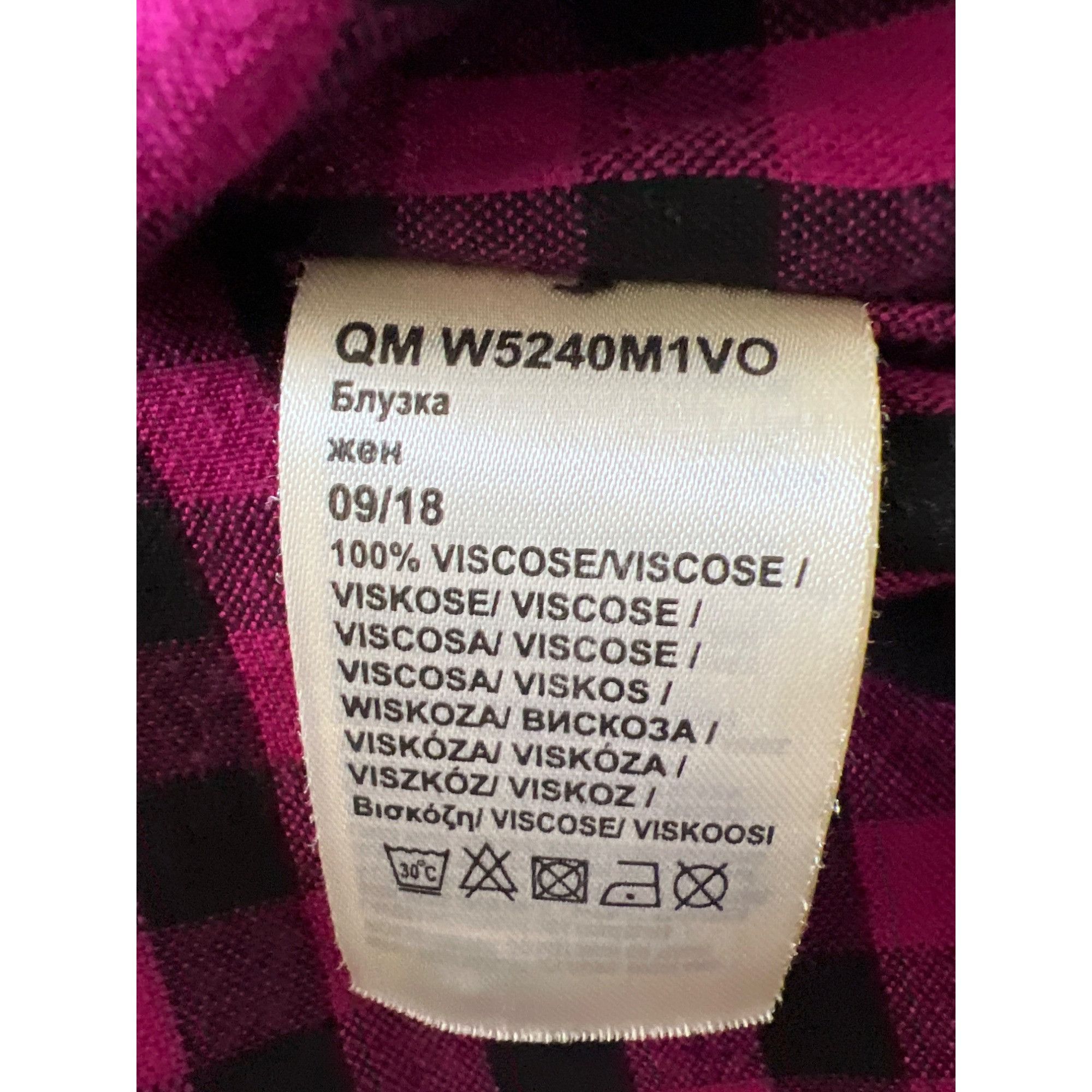 Wrangler Wrangler Pink & Black Plaid Button-Up Long Sleeve Shirt Size XS / US 0-2 / IT 36-38 - 7 Thumbnail