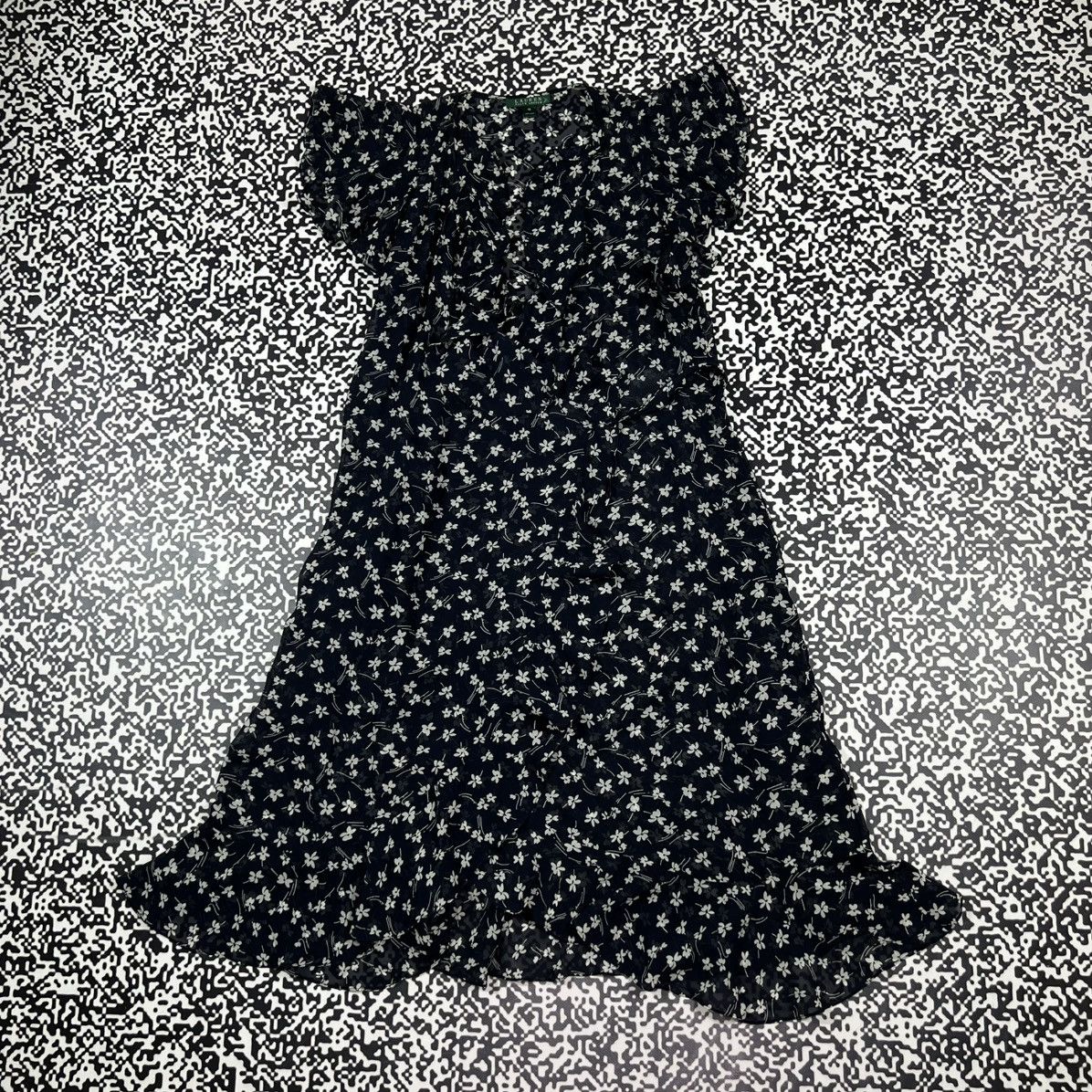 Lauren Ralph Lauren Vintage Y2K Lauren Ralph Lauren Silk Floral Flared Dress Size XL / US 12-14 / IT 48-50 - 4 Thumbnail