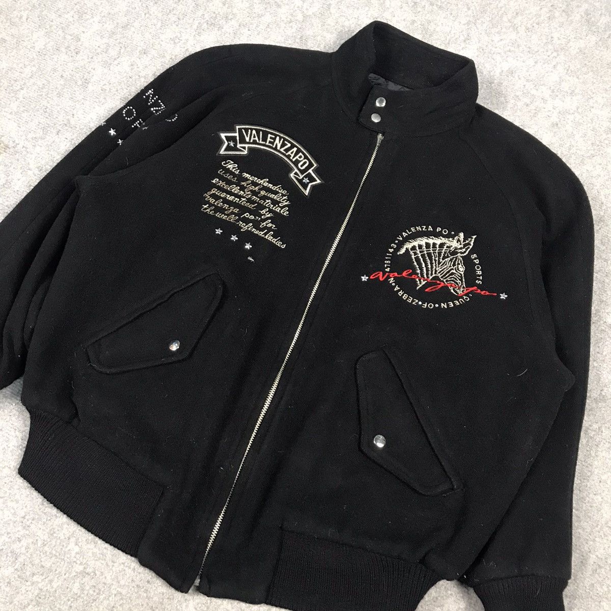 Japanese Brand VALENZAPO BLACK ZIPPER WOOL JACKET Size US M / EU 48-50 / 2 - 4 Thumbnail