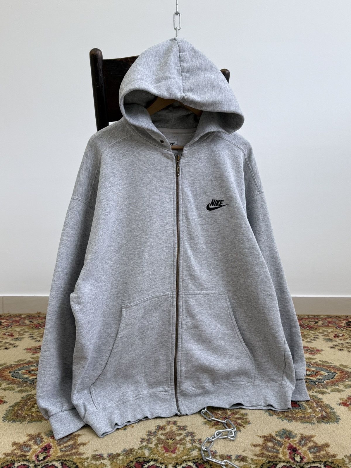 Nike Vintage 90s Nike Zip Hoodie Y2K Size US XL / EU 56 / 4 - 1 Thumbnail