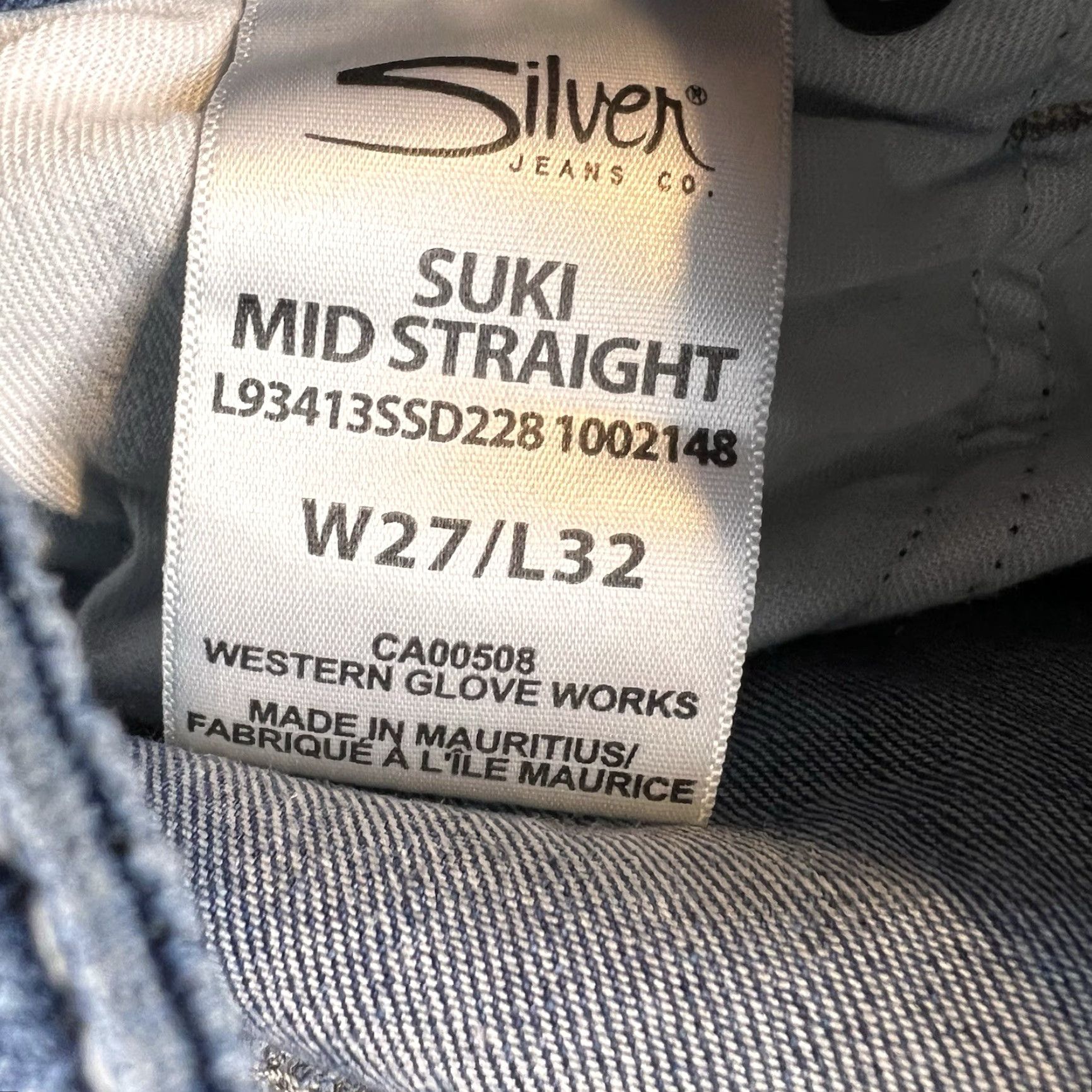 Silver Jeans Co. Silver Jeans Womens 27X32 Jeans 27x29 Blue Dark Wash Suki Mid Straight Stretch Size 27" / US 4 / IT 40 - 3 Thumbnail