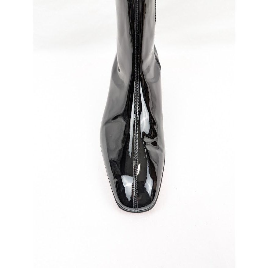 Christian Louboutin o1rshd1 Lipsiboot 35mm Patent Leather Boot in Black Size US 12 / EU 45 - 7 Thumbnail
