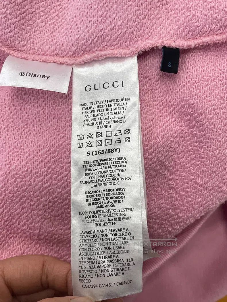 Gucci Gucci Pink Donald Duck Embroidered Printed Hooded Sweatshi Size S / US 4 / IT 40 - 5 Thumbnail