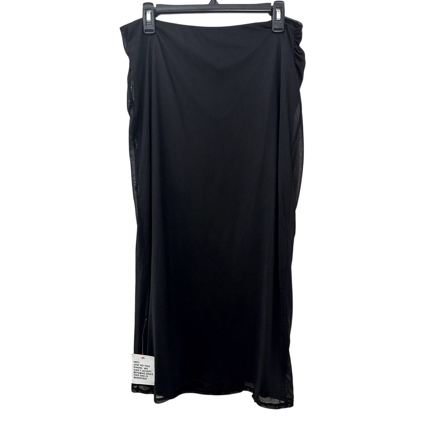 Topshop Topshop Women's Black Chaneal Ruched Mesh Maxi Skirt 10 NWT Size 30" / US 8 / IT 44 - 5 Thumbnail
