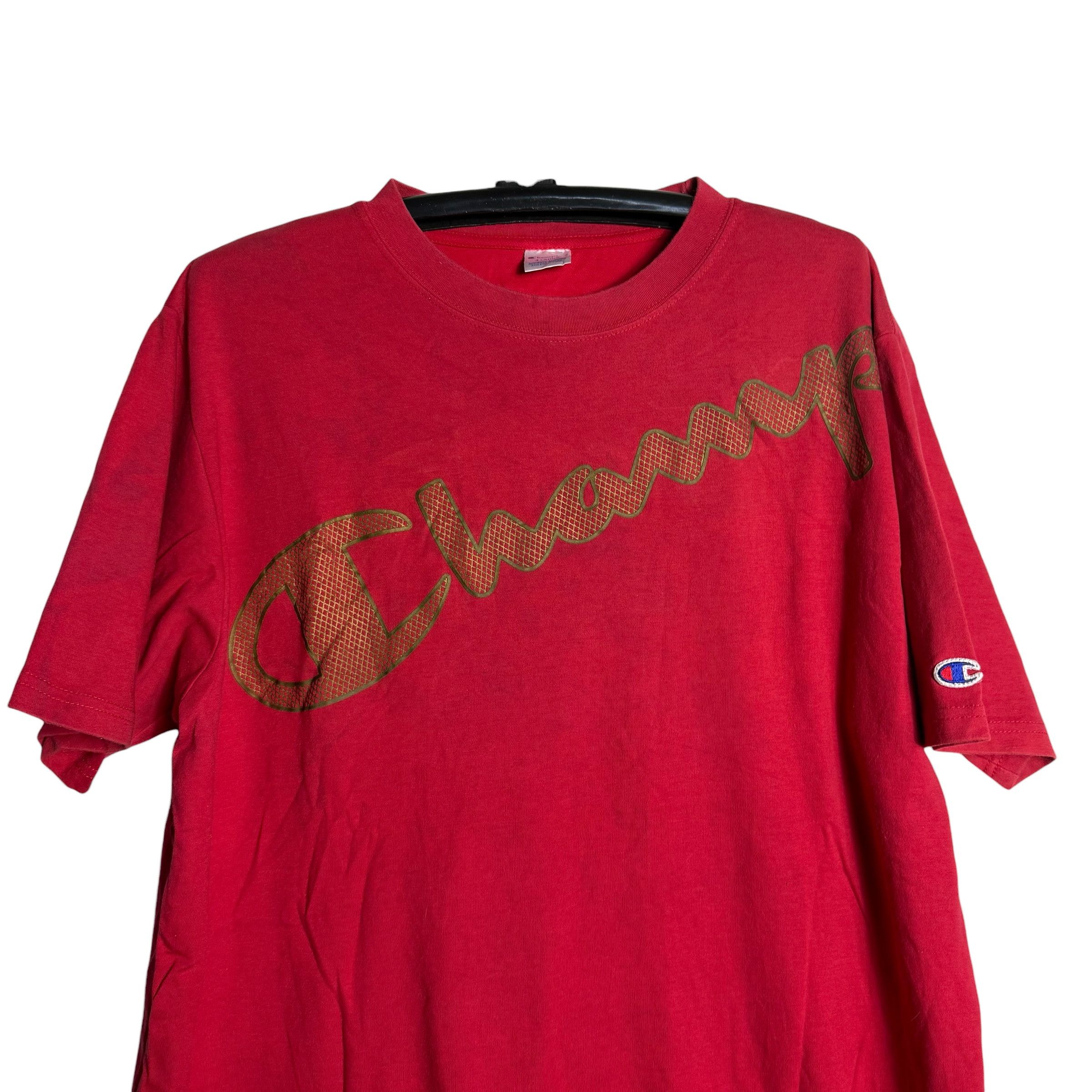 Champion 🔥RARE🔥Vintage Champion Spellout T-shirt Size US XL / EU 56 / 4 - 2 Thumbnail