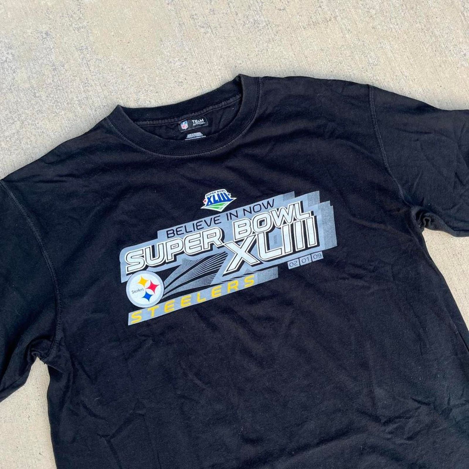 NFL NFL Steelers Championship Six Super Bowl Win Black T-Shirt Size US L / EU 52-54 / 3 - 4 Thumbnail