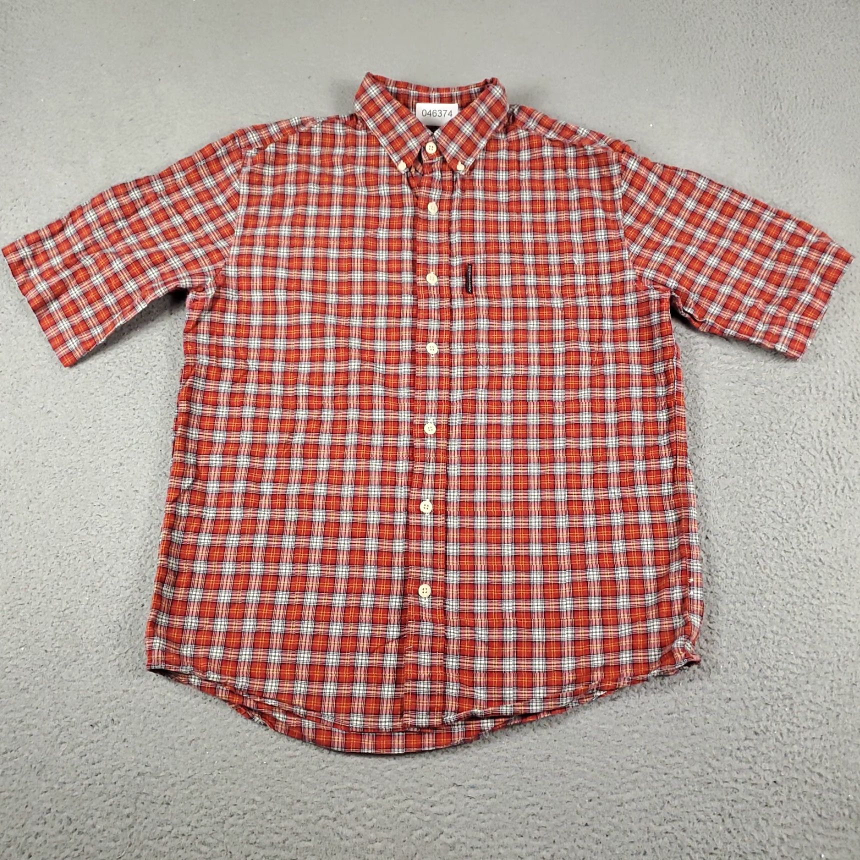 Abercrombie & Fitch Abercrombie & Fitch Shirt Mens Large Red Plaid Button-Front Short Sleeve Casual Classic/Preppy Athletic Top Mens L Red Graphic No Size US L / EU 52-54 / 3 - 2 Thumbnail