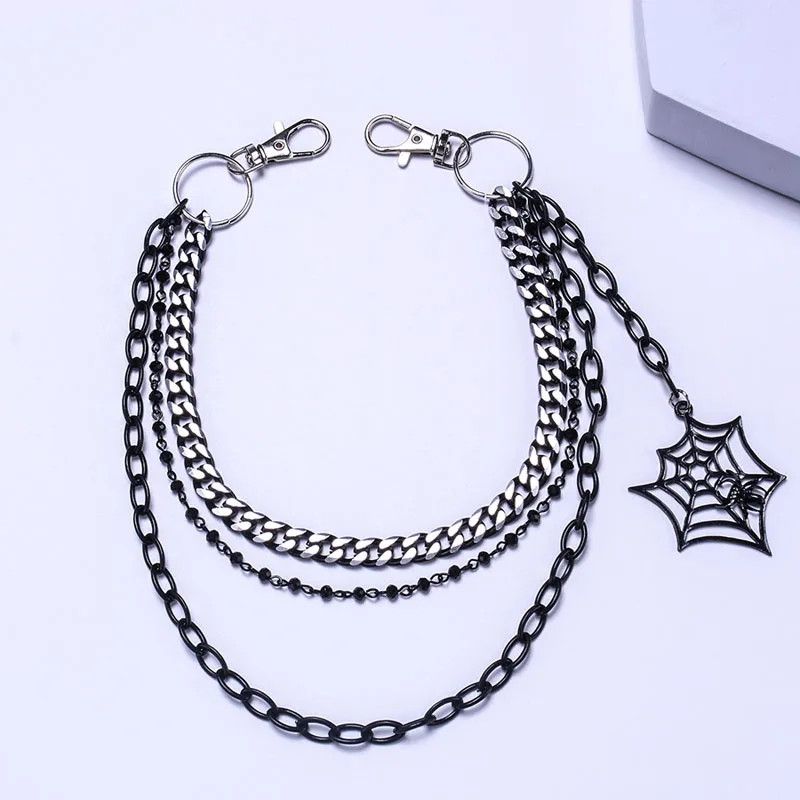 Vintage Black Metal Pants Chain Size ONE SIZE - 4 Thumbnail