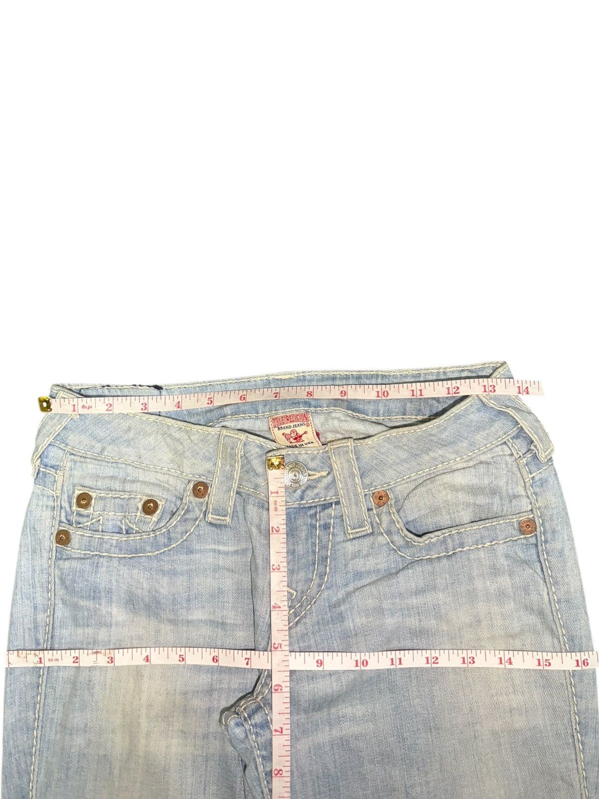True Religion Vintage True Religion Mud Wash Low Rise Flare Jeans Size 27" / US 4 / IT 40 - 6 Thumbnail
