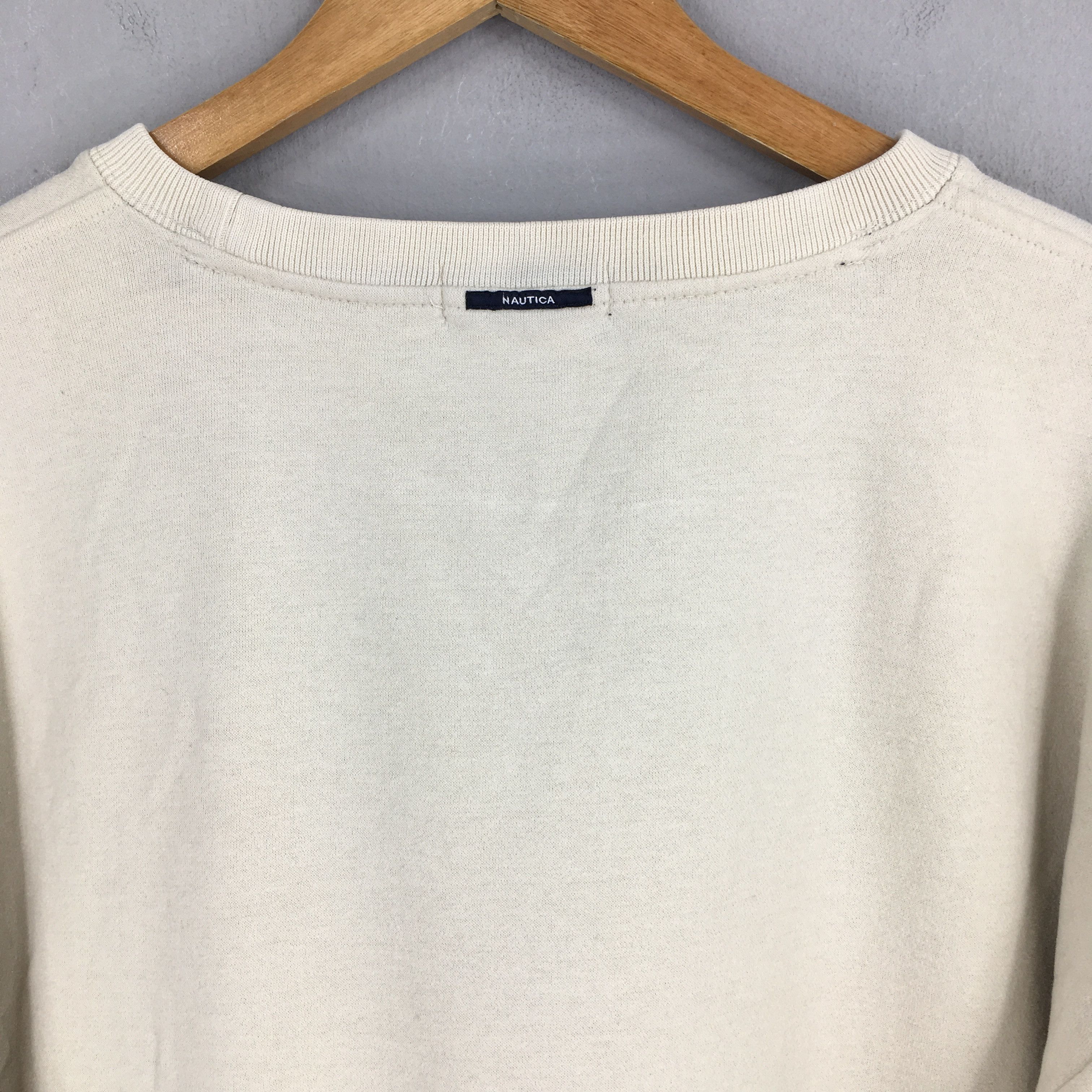 Nautica × Vintage Vintage 90's Nautica Cream Sweatshirt XXLarge Size US XXL / EU 58 / 5 - 7 Thumbnail