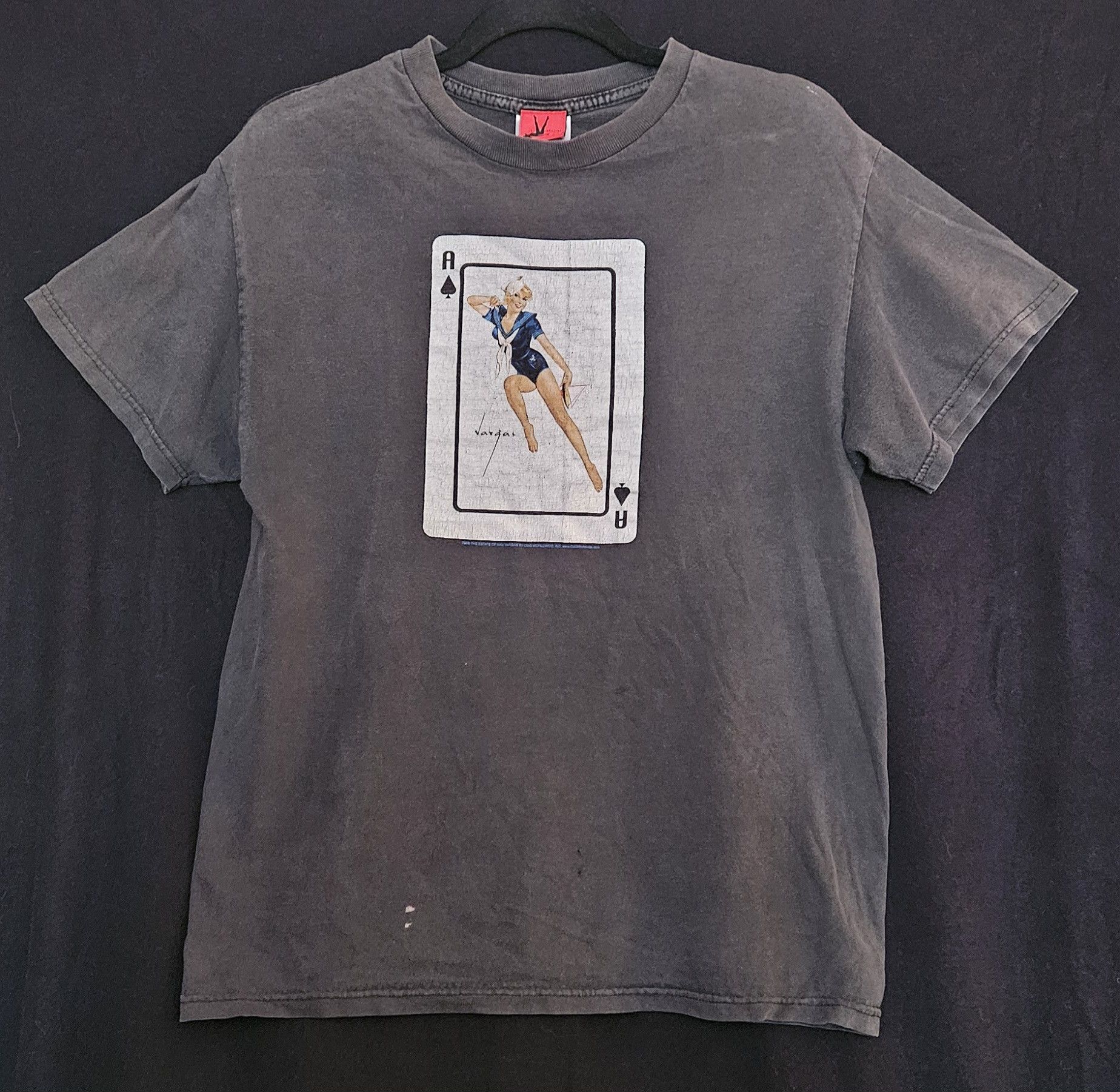 Other 90s Vargas distressed sailor girl Ace of Spades t-shirt Size US M / EU 48-50 / 2 - 1 Thumbnail