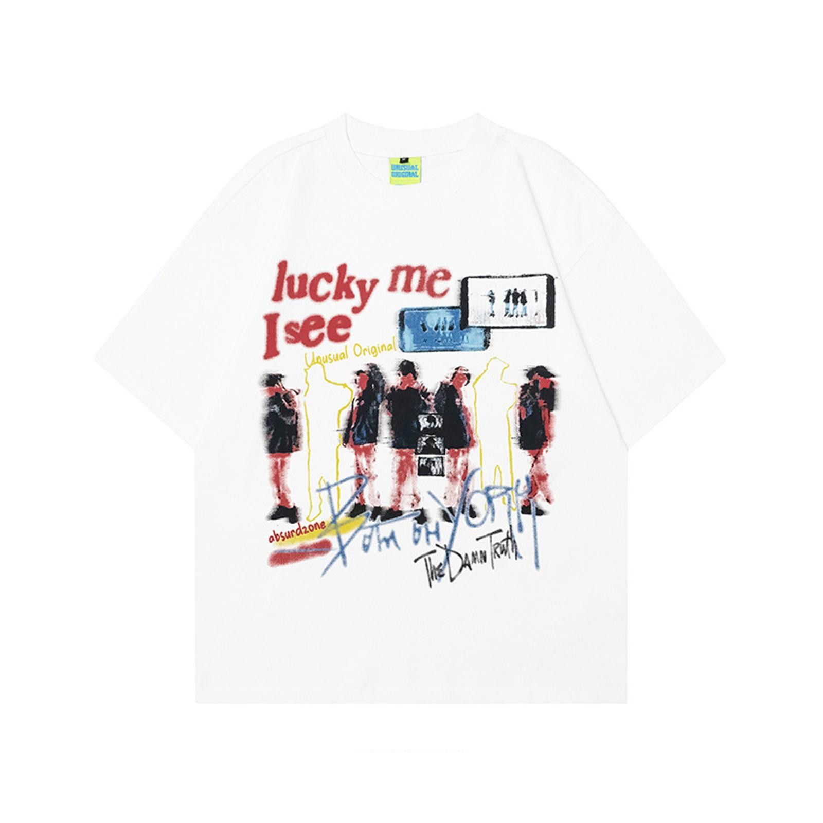Vintage Unique Graphic Tee - Lucky Me I See Size US M / EU 48-50 / 2 - 1 Preview