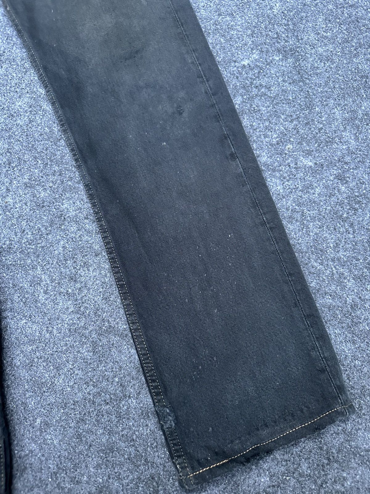 Levi's Levis 501 Made in Usa Super Black Distressed Denim 30x29 D15 Size US 30 / EU 46 - 6 Thumbnail