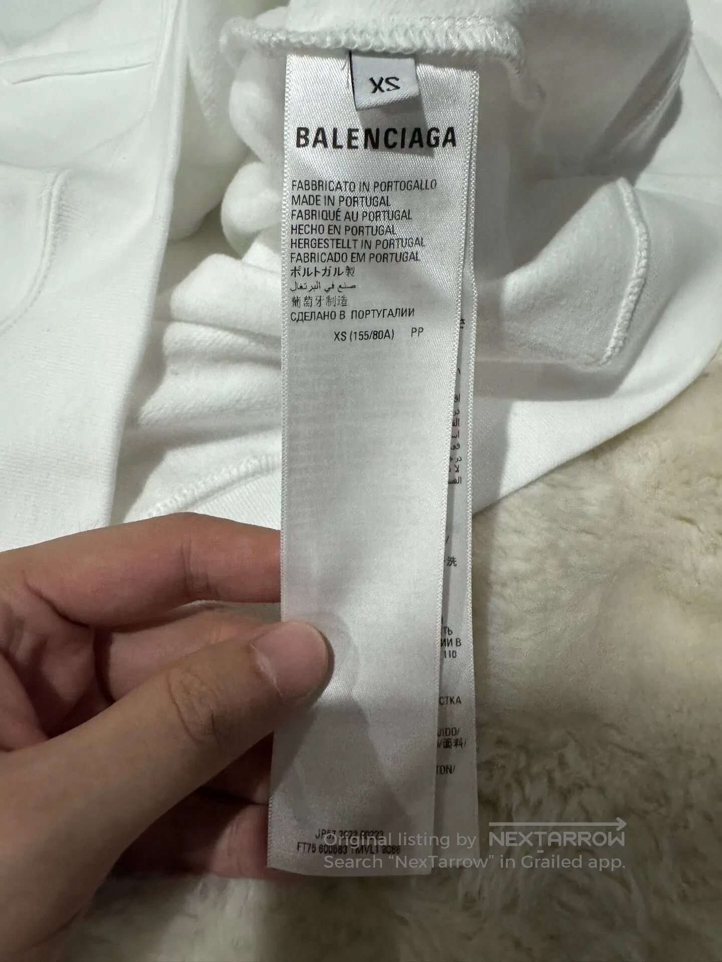 Balenciaga Balenciaga Pure White Logo Sweatshirt| Size US XS / EU 42 / 0 - 5 Thumbnail