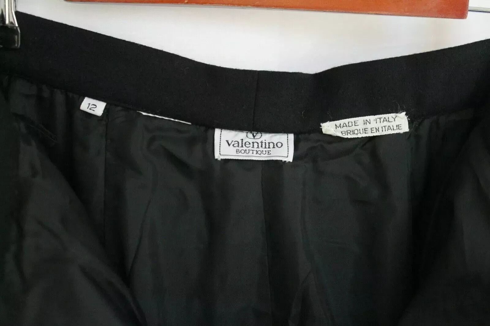 Valentino Vintage 1990s 90s Valentino Boutique Wool Pants Trousers Size 34" / US 12 / IT 48 - 3 Thumbnail