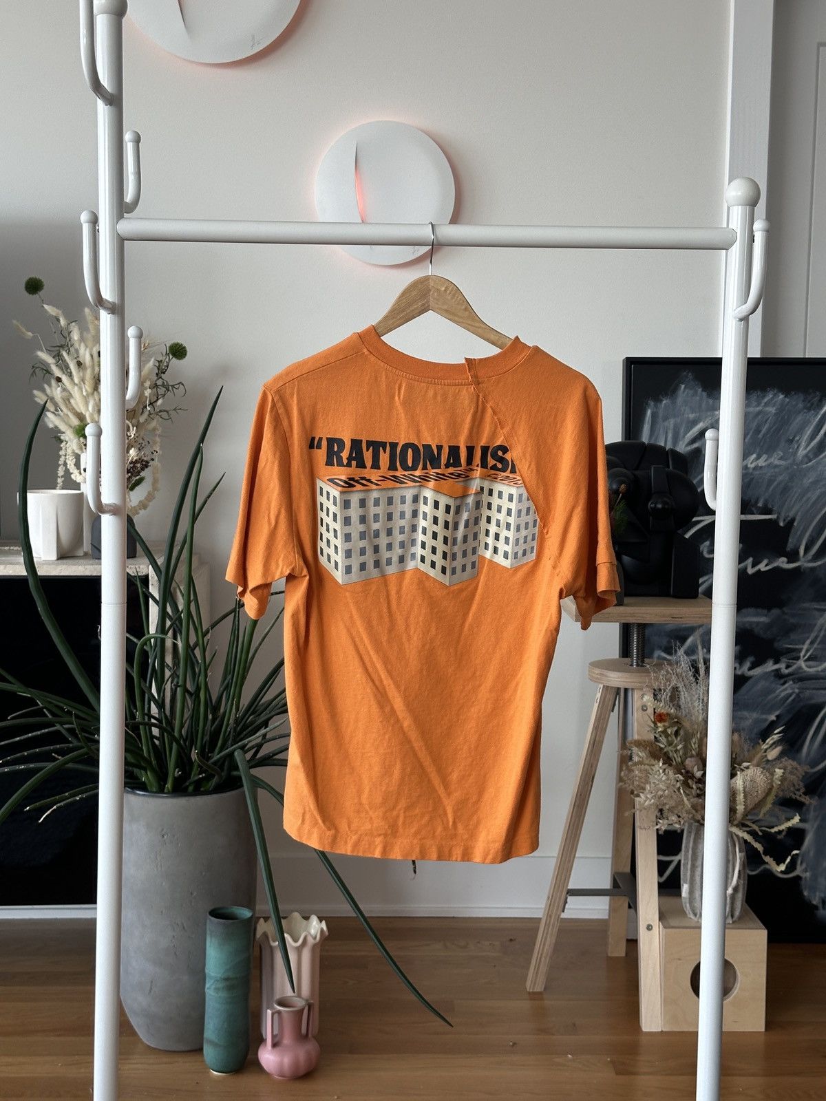 image of Off White Rationalism Golden Ratio T-Shirt In Orange, Men's (Size Small)