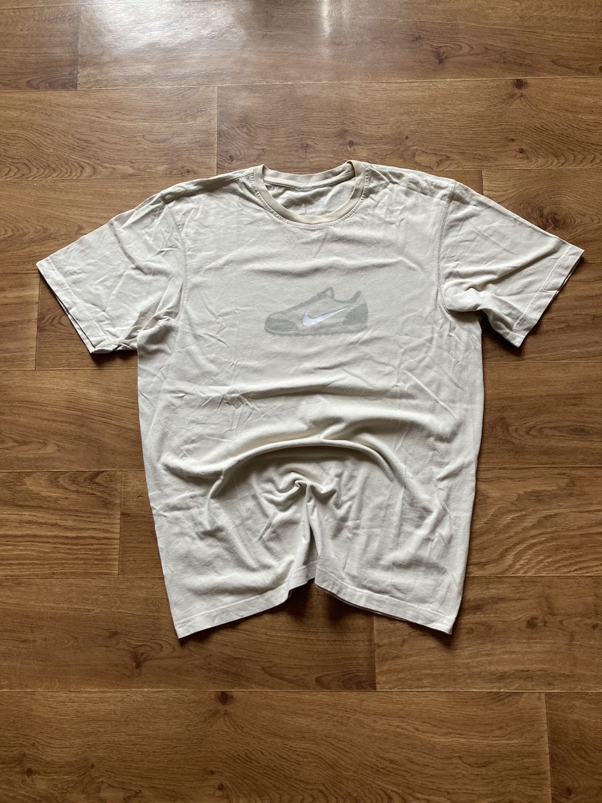 Nike × Vintage Vintage 90s Nike central swoish logo tee tshirt L y2k drip Size US M / EU 48-50 / 2 - 2 Thumbnail