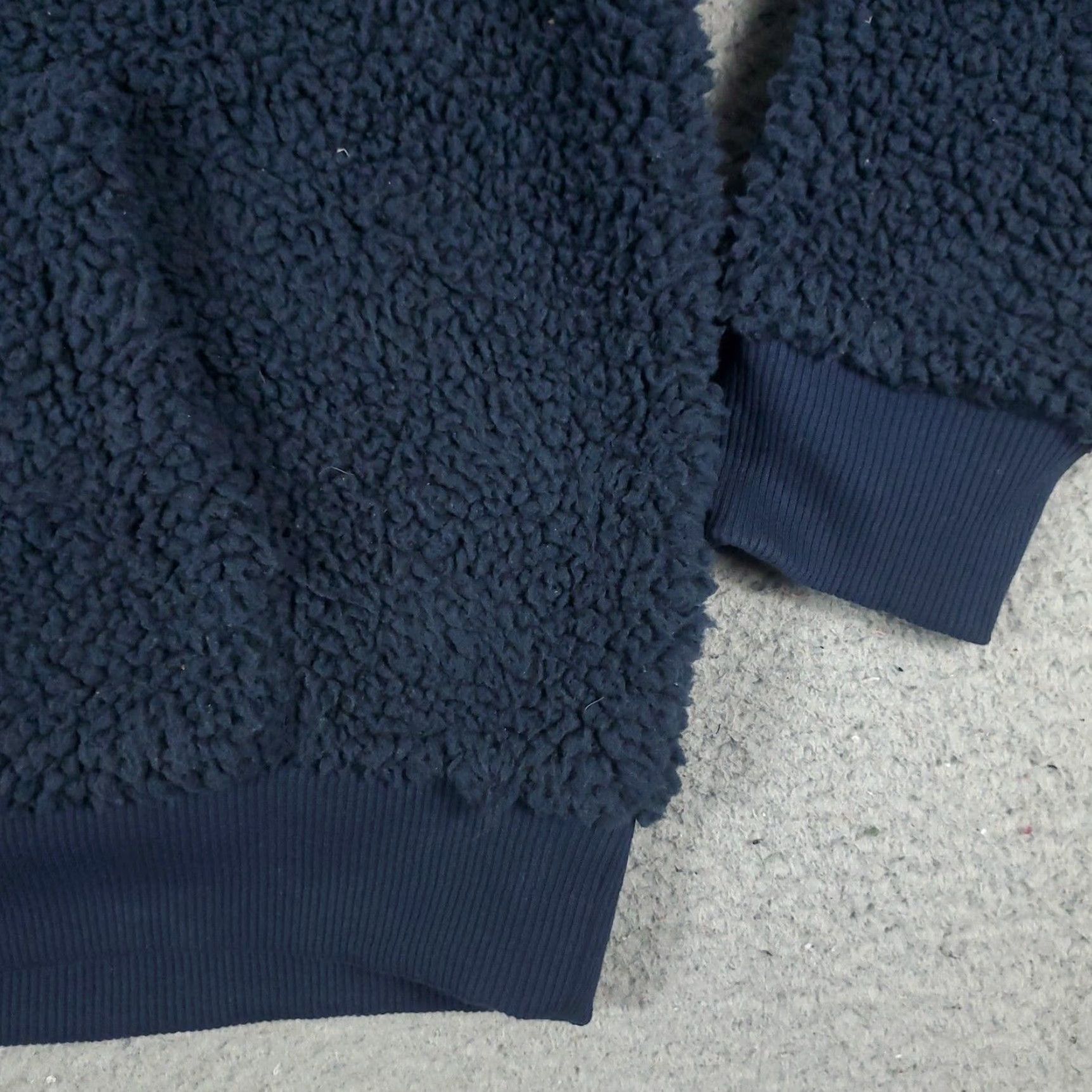 American Eagle Sweater Womens Medium Blue High Pile Sherpa Fleece Hoodie