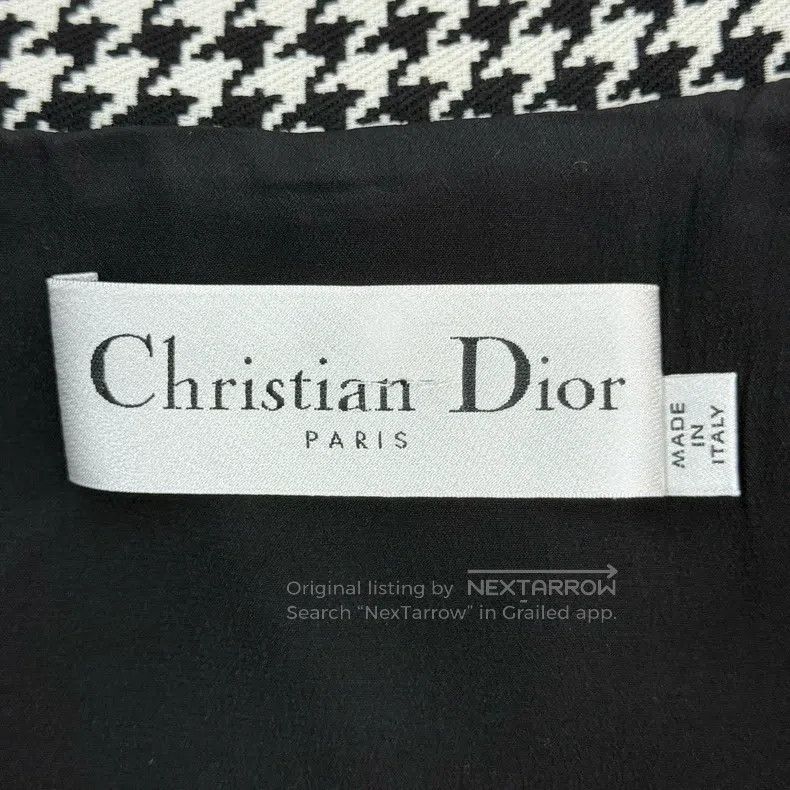 Dior Dior Black checkered wool mulberry silk zipper jacket Size XS / US 0-2 / IT 36-38 - 5 Thumbnail