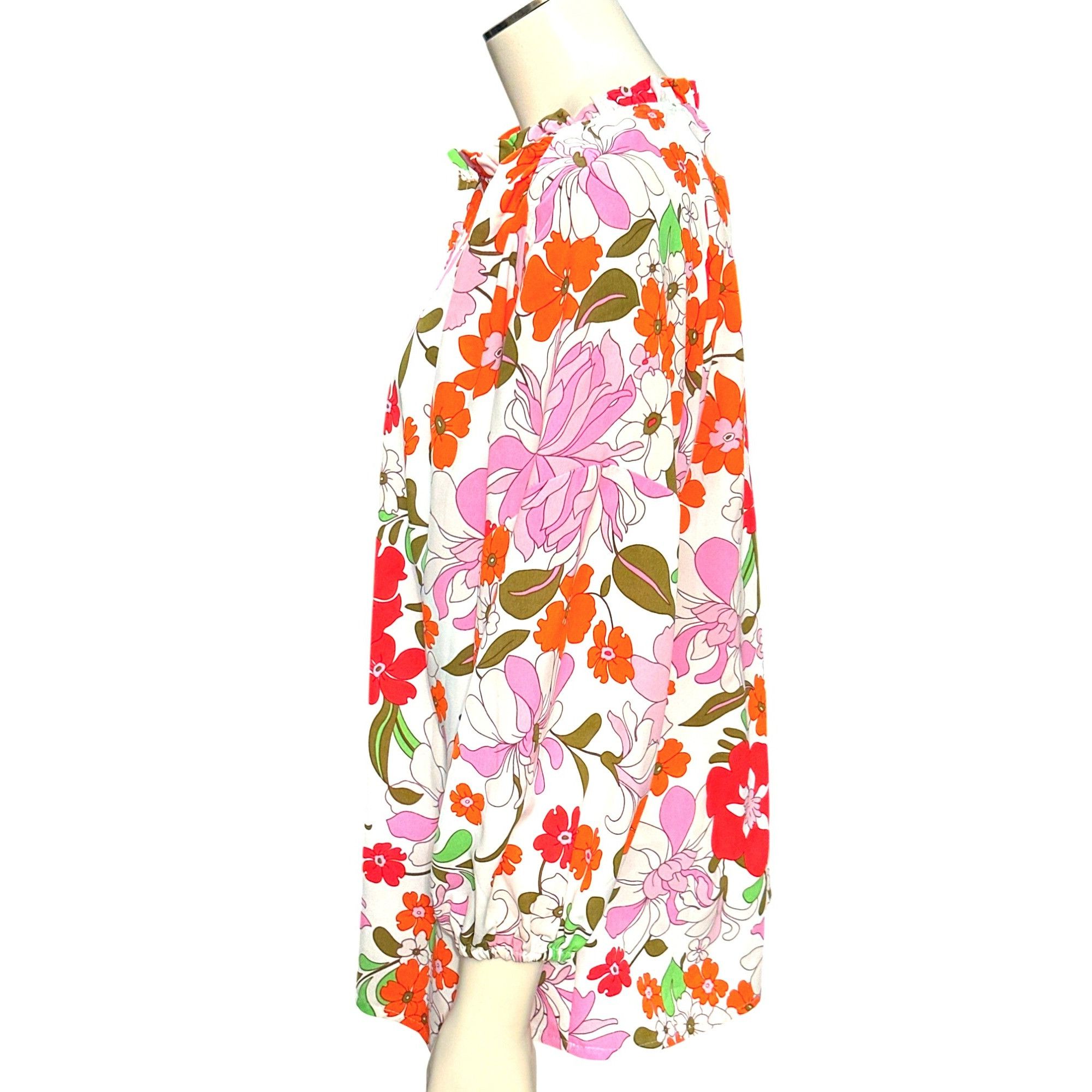 Other CCC Sheer Lightweight V Neck Floral Print Chiffon Loose Lant Size S / US 4 / IT 40 - 2 Thumbnail