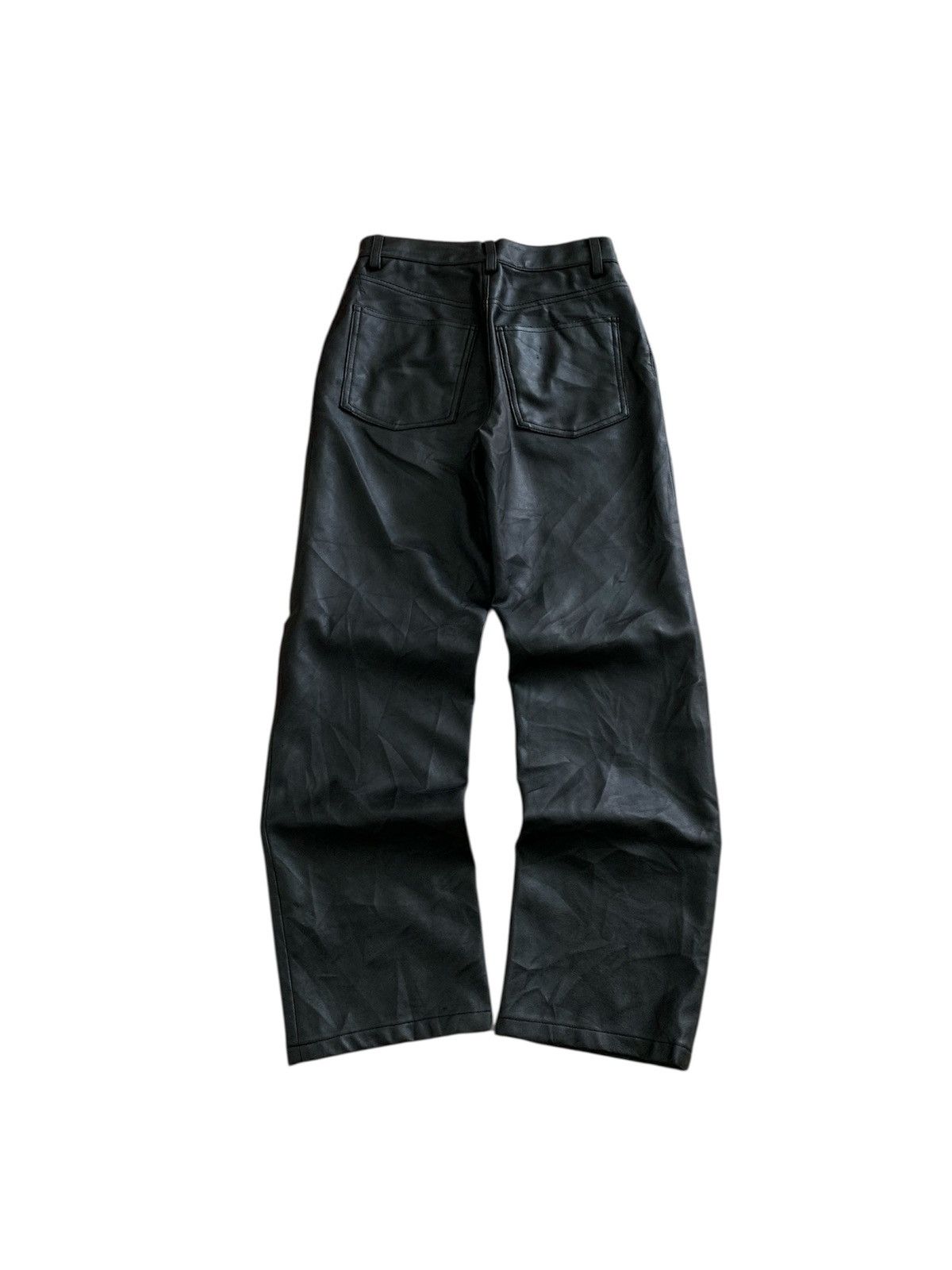 Helmut Lang Last📦 Japanesebrand Leather Baggy Pants Size 26" / US 2 / IT 38 - 9 Thumbnail