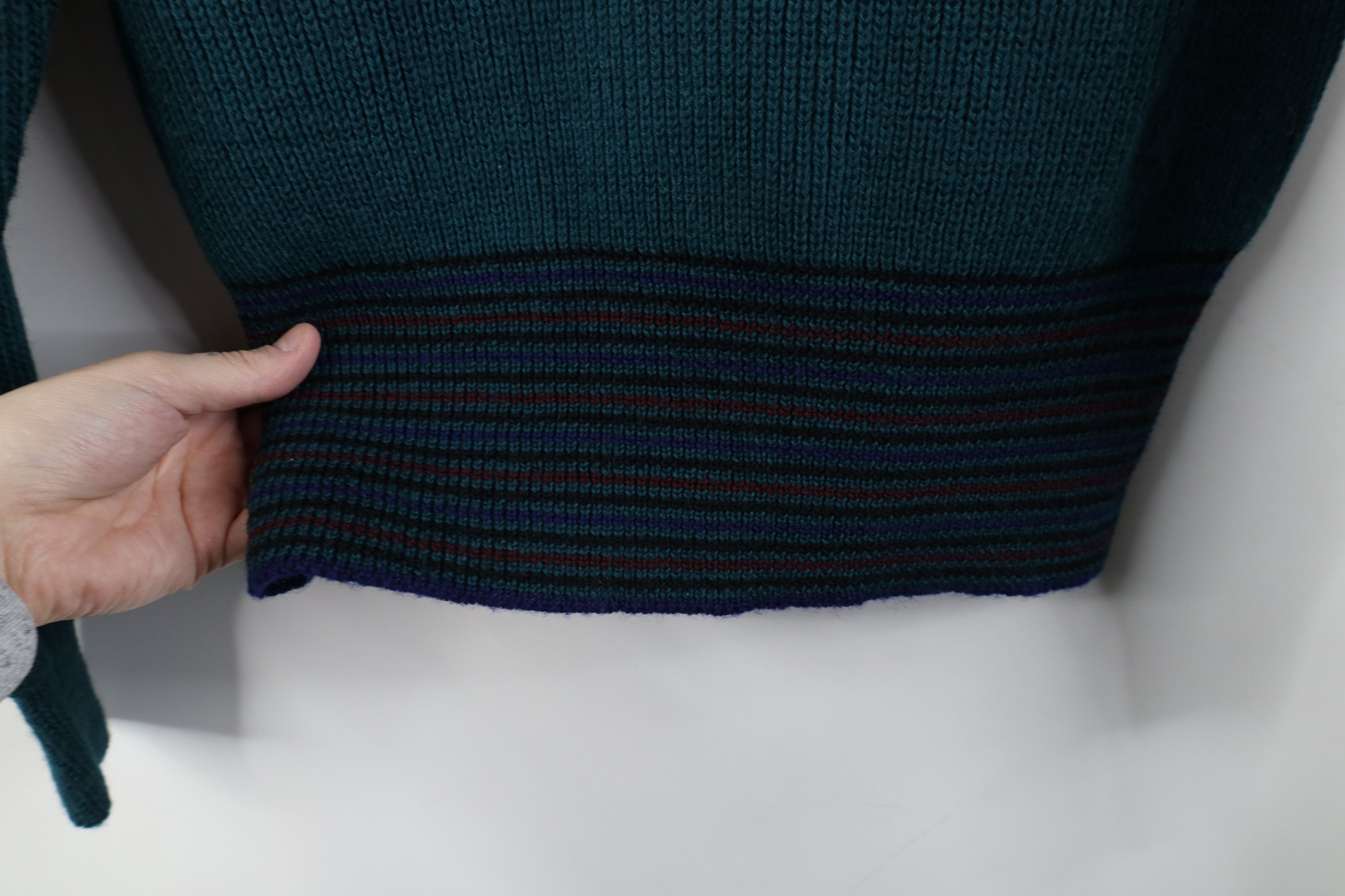 Vintage Vintage 80s 90s Mid Mod Wool Ribbed Knit Turtleneck Sweater Size M / US 6-8 / IT 42-44 - 6 Thumbnail