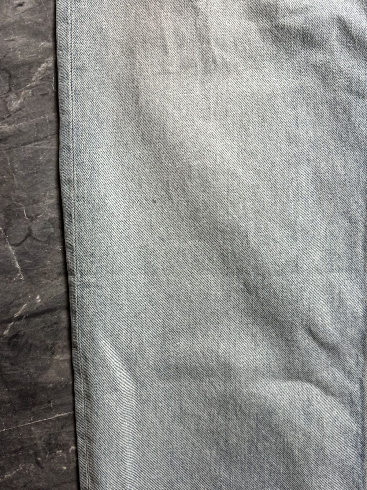 Balenciaga Men's Distressed Relaxed Fit Jeans in Light Blue Size US 32 / EU 48 - 6 Thumbnail