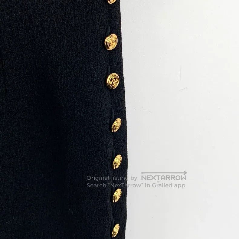 Other Gucci Black buttoned wool round-neck short-sleeved dress Size M / US 6-8 / IT 42-44 - 4 Thumbnail