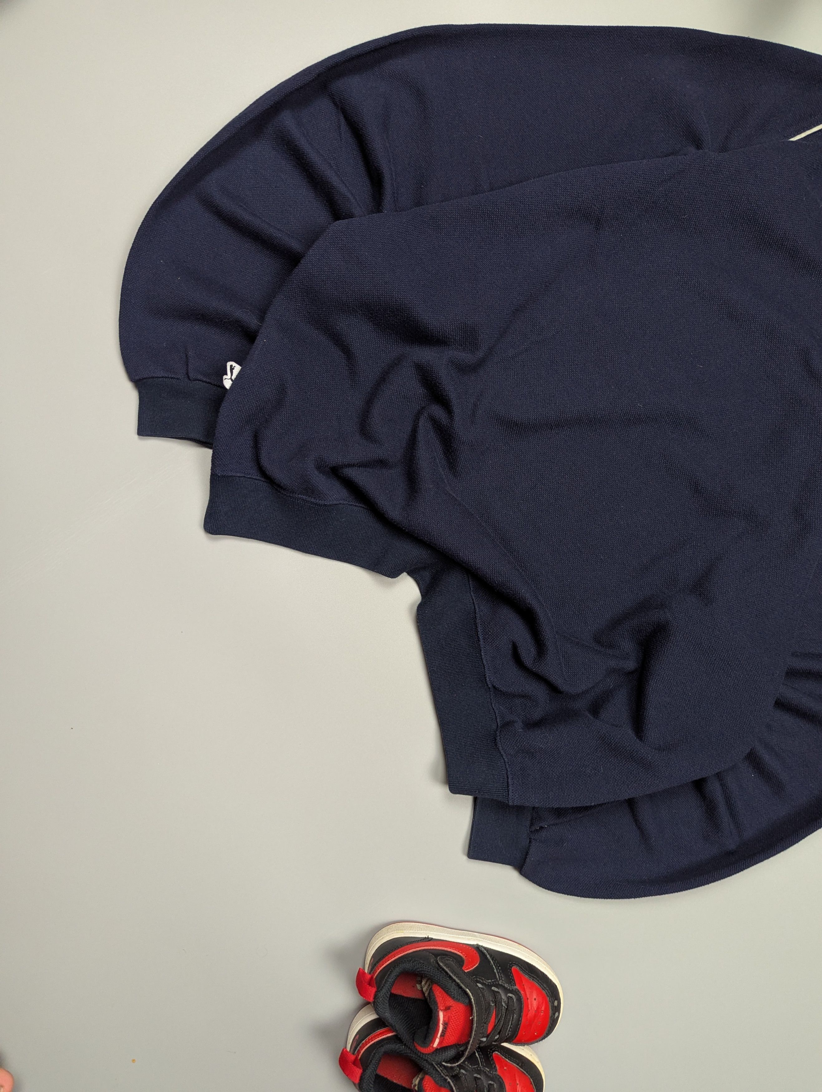 Puma VTG Puma Striped Logo Sweatshirt Navy Cotton Pullover Size US S / EU 44-46 / 1 - 9 Thumbnail