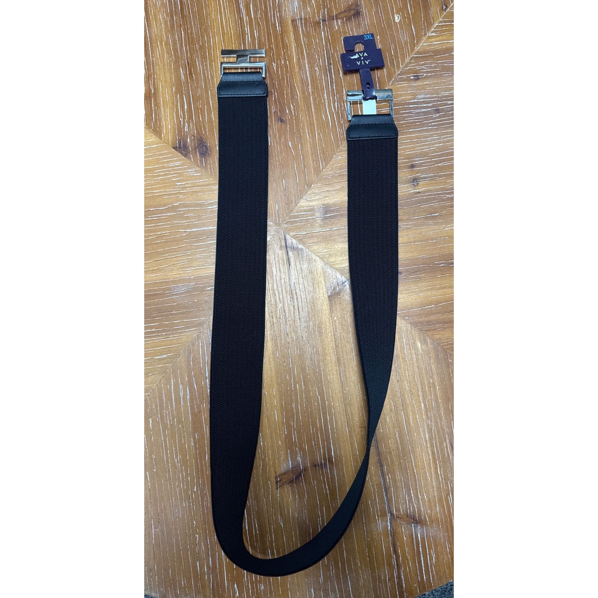 Other Ava & Viv Black Stretch Belt 1XL With Silver Buckle Adjustab Size XL / US 12-14 / IT 48-50 - 1 Thumbnail